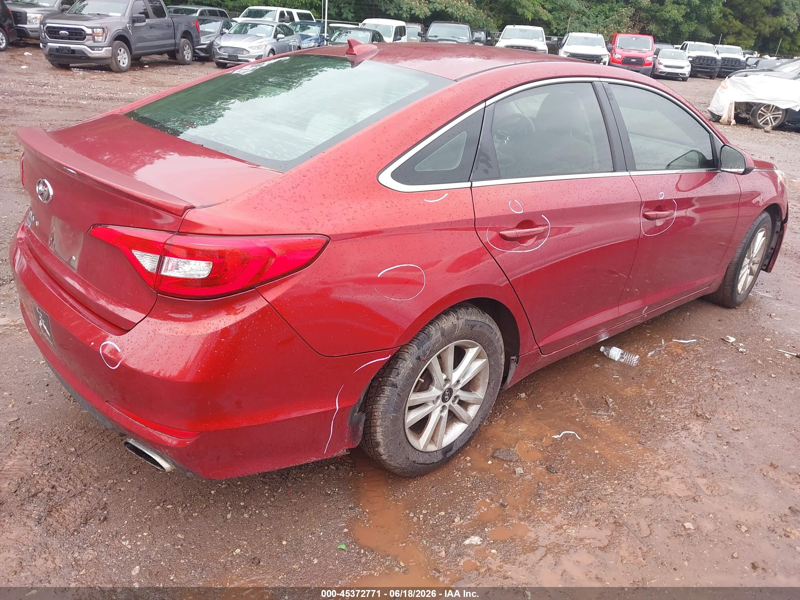 2015 Hyundai Sonata Se Красный vin: 5NPE24AF6FH083570