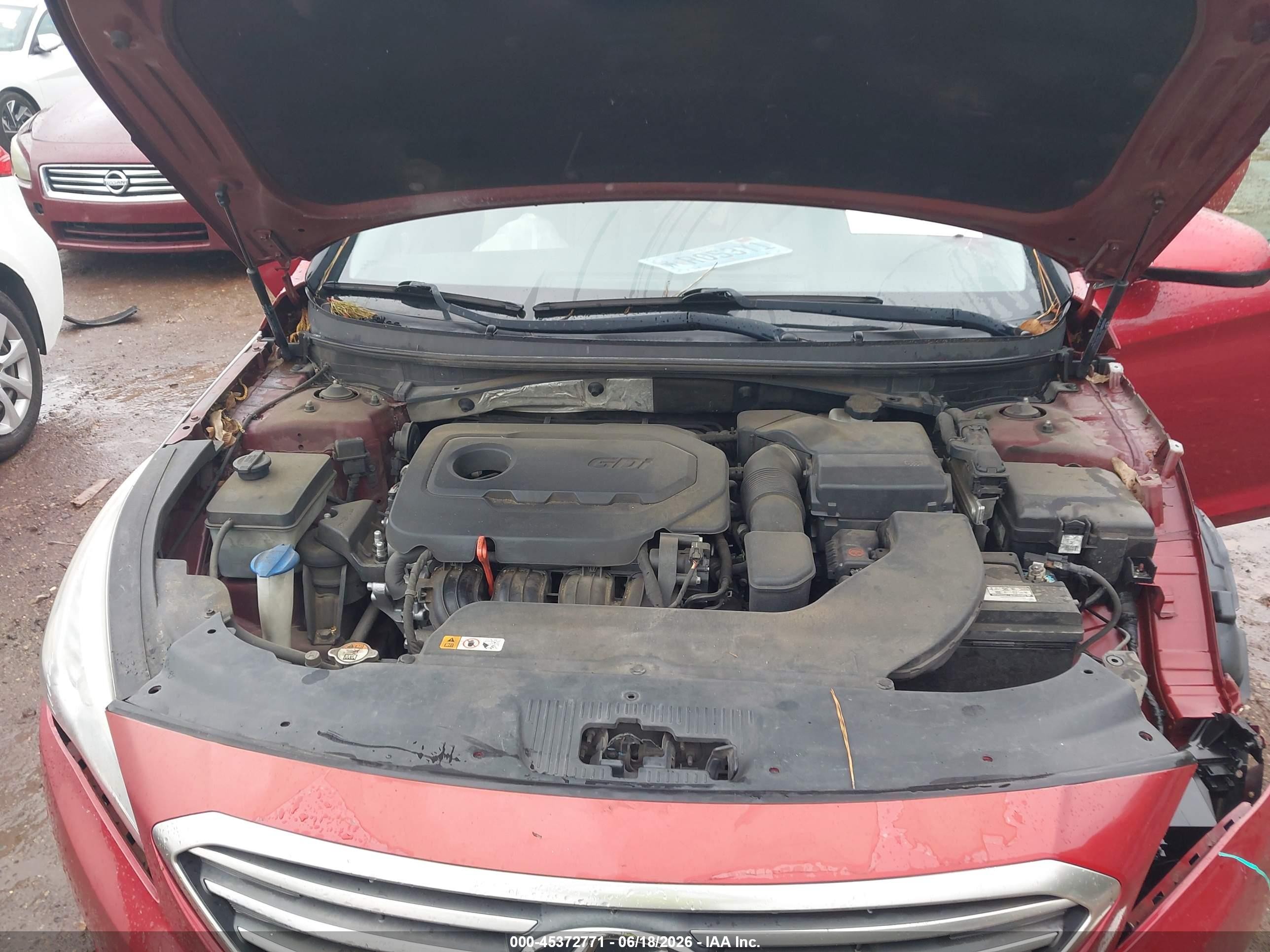 2015 Hyundai Sonata Se Красный vin: 5NPE24AF6FH083570