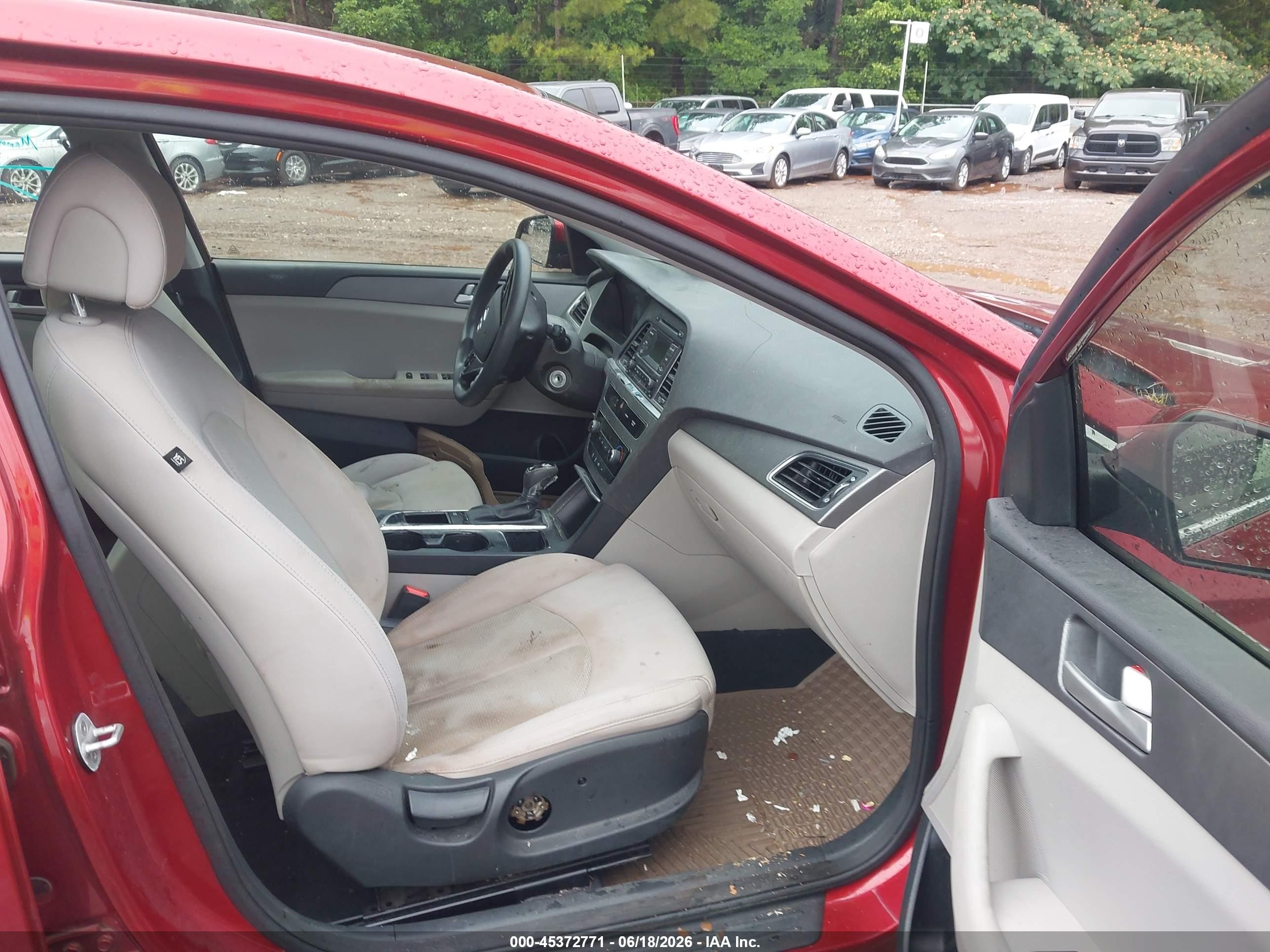 2015 Hyundai Sonata Se Красный vin: 5NPE24AF6FH083570
