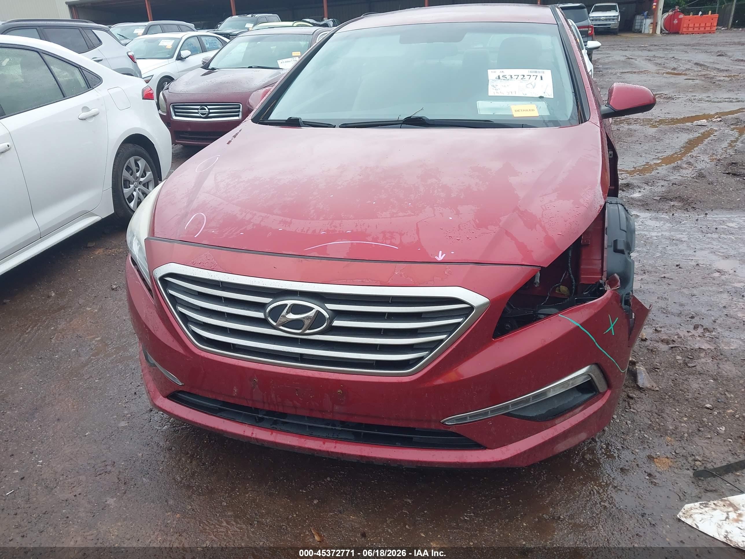 2015 Hyundai Sonata Se Красный vin: 5NPE24AF6FH083570