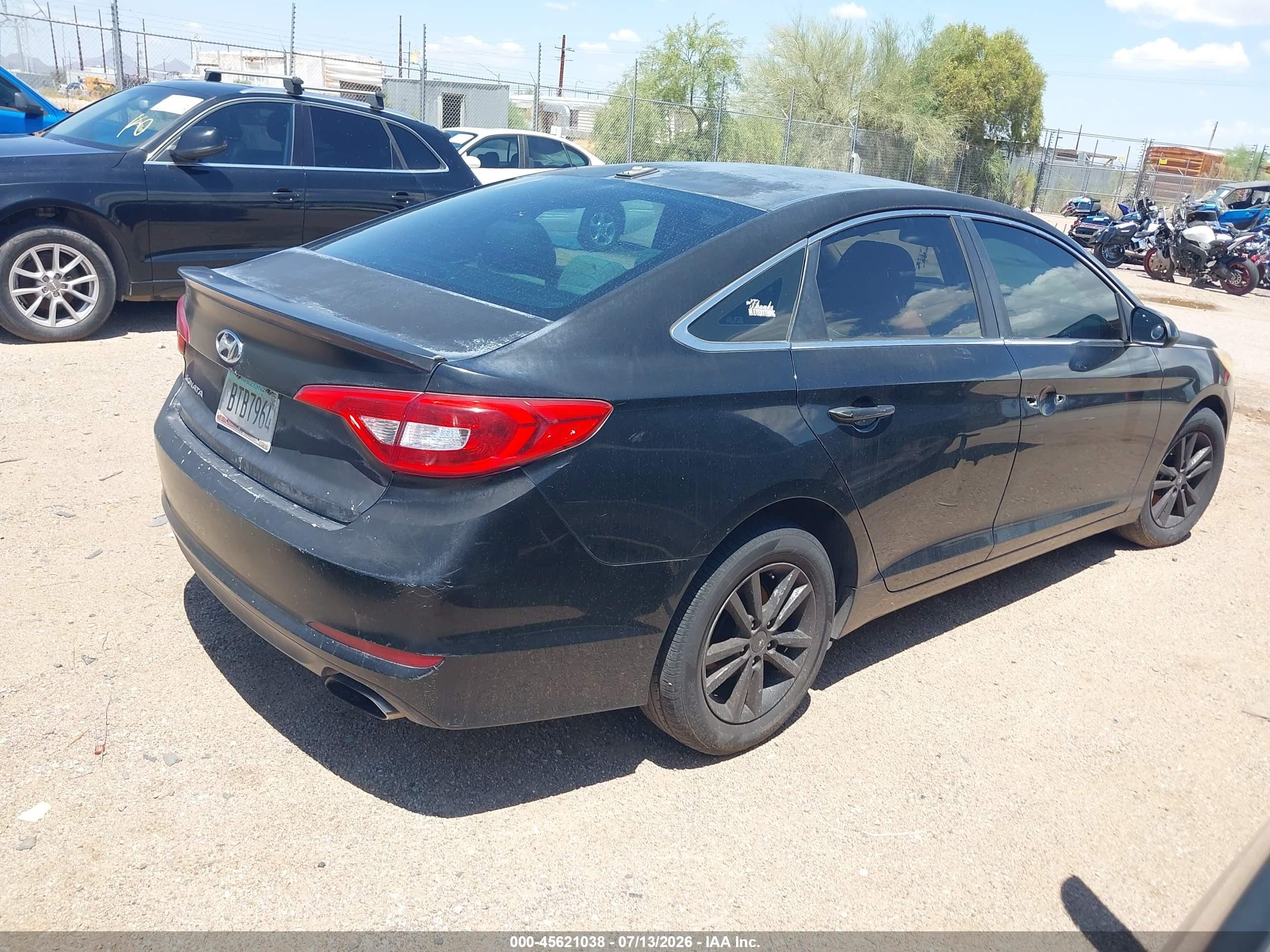 2015 Hyundai Sonata Se Black vin: 5NPE24AF6FH118401