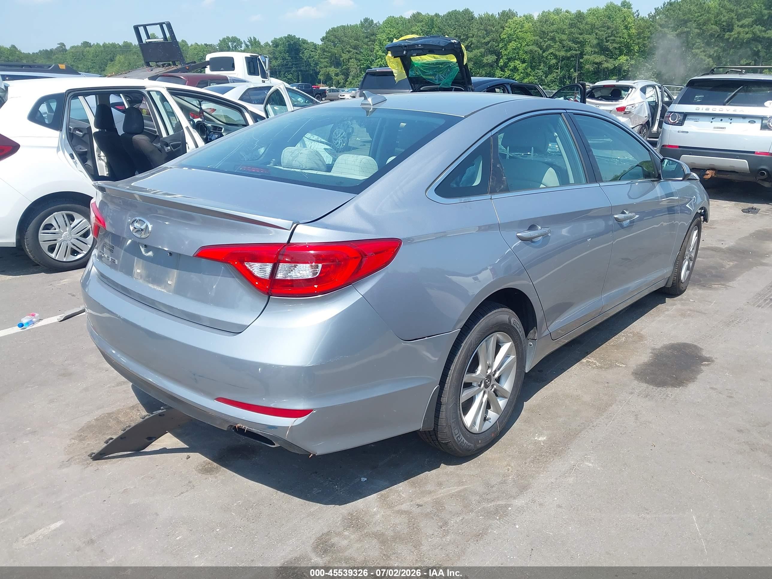 2015 Hyundai Sonata Se Silver vin: 5NPE24AF6FH137336