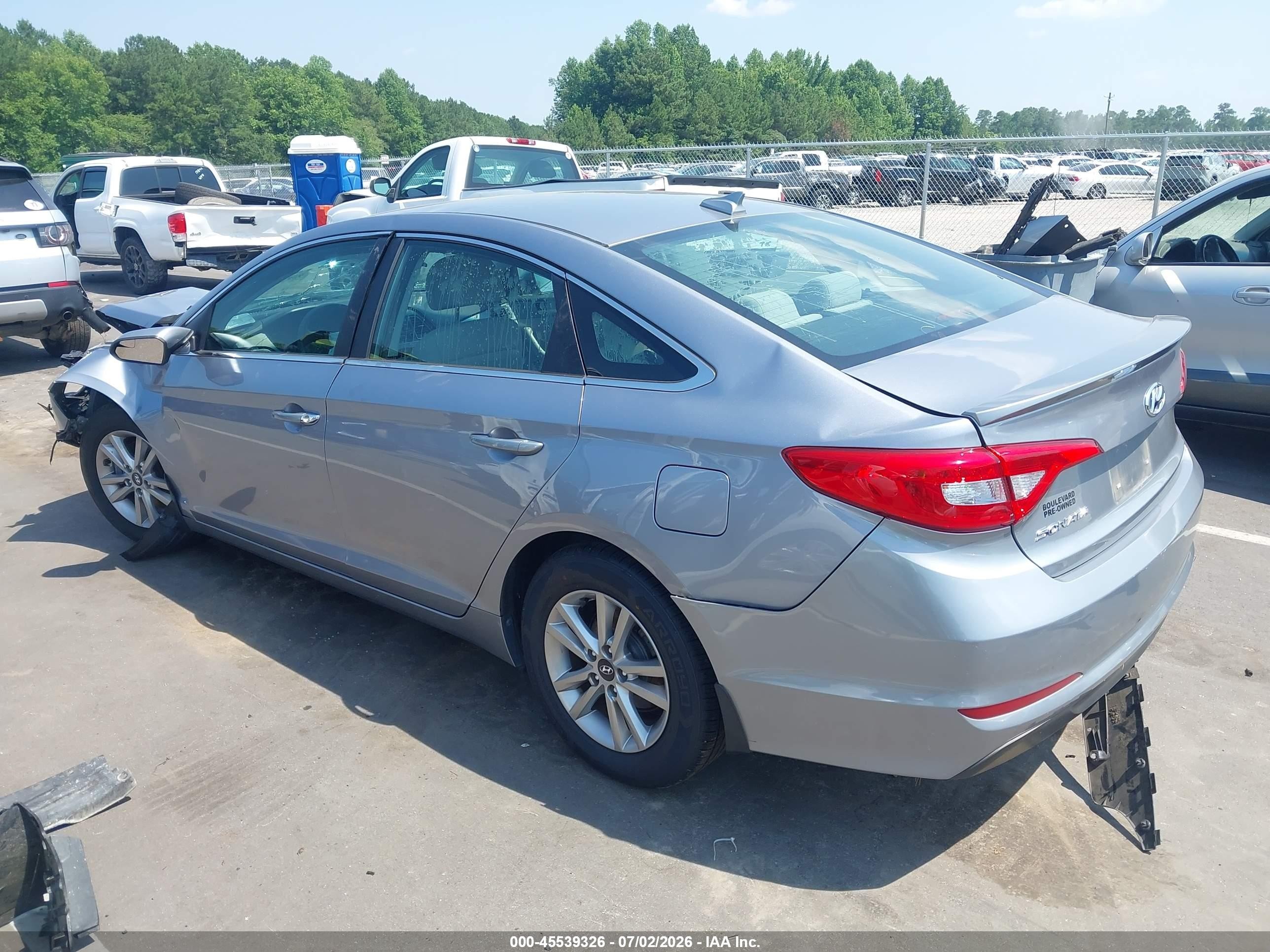 2015 Hyundai Sonata Se Silver vin: 5NPE24AF6FH137336