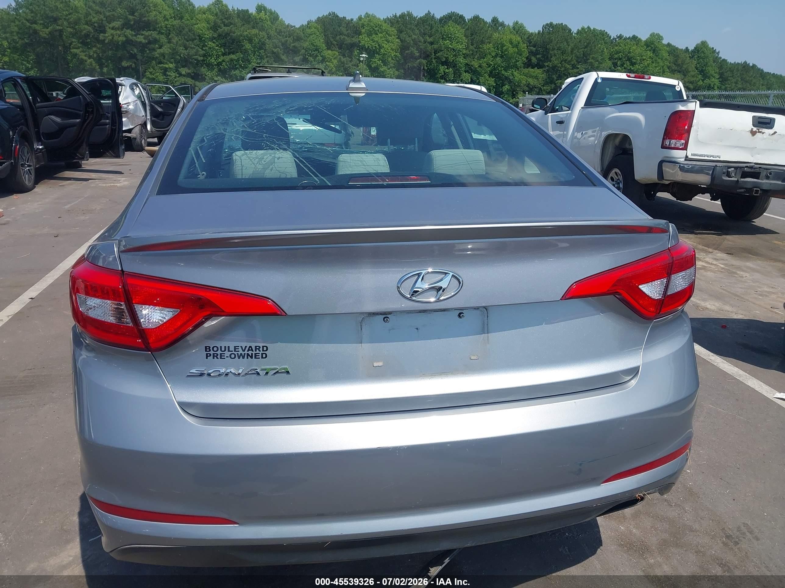 2015 Hyundai Sonata Se Silver vin: 5NPE24AF6FH137336