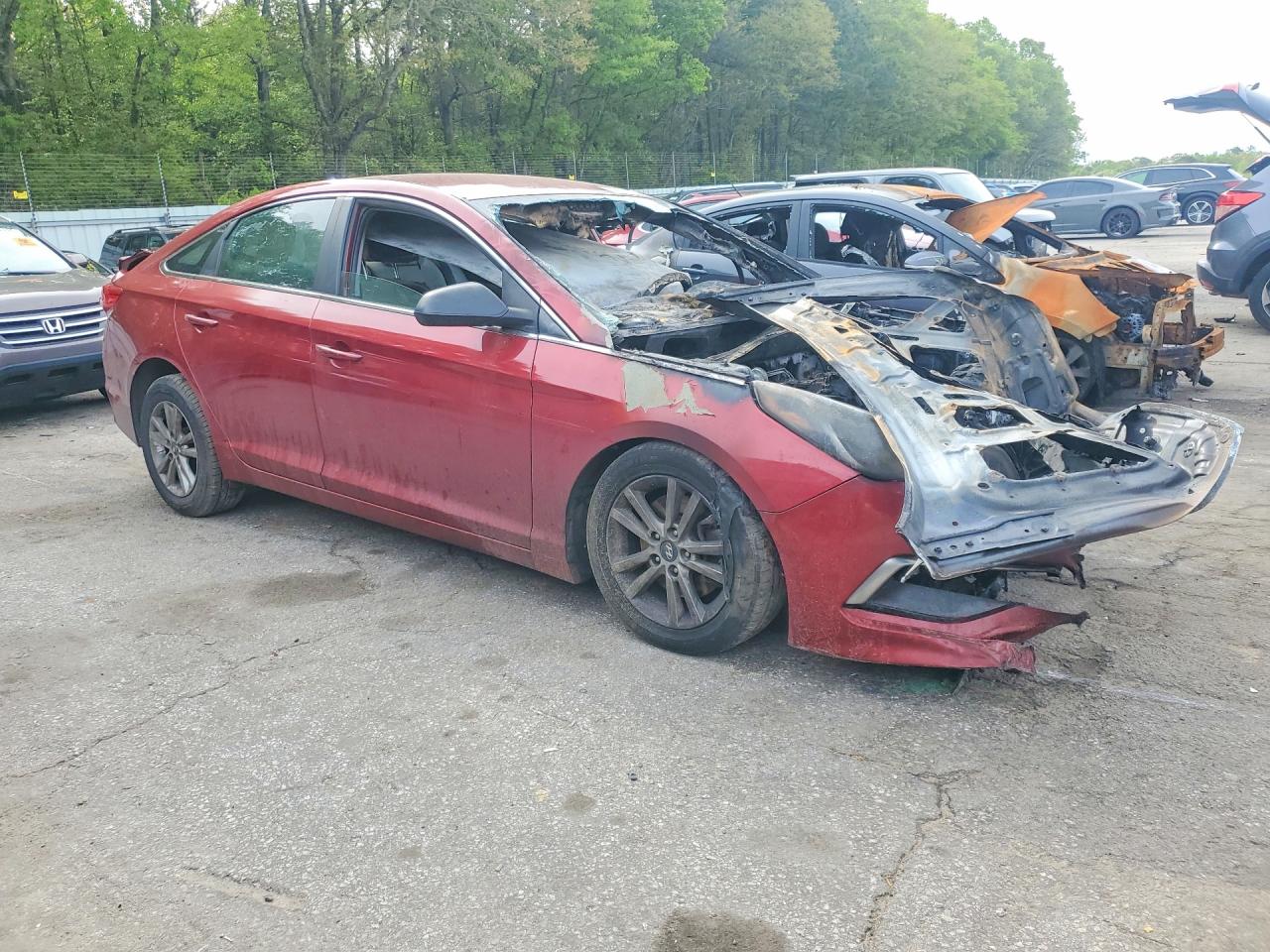 2015 Hyundai Sonata Se Red vin: 5NPE24AF6FH153830