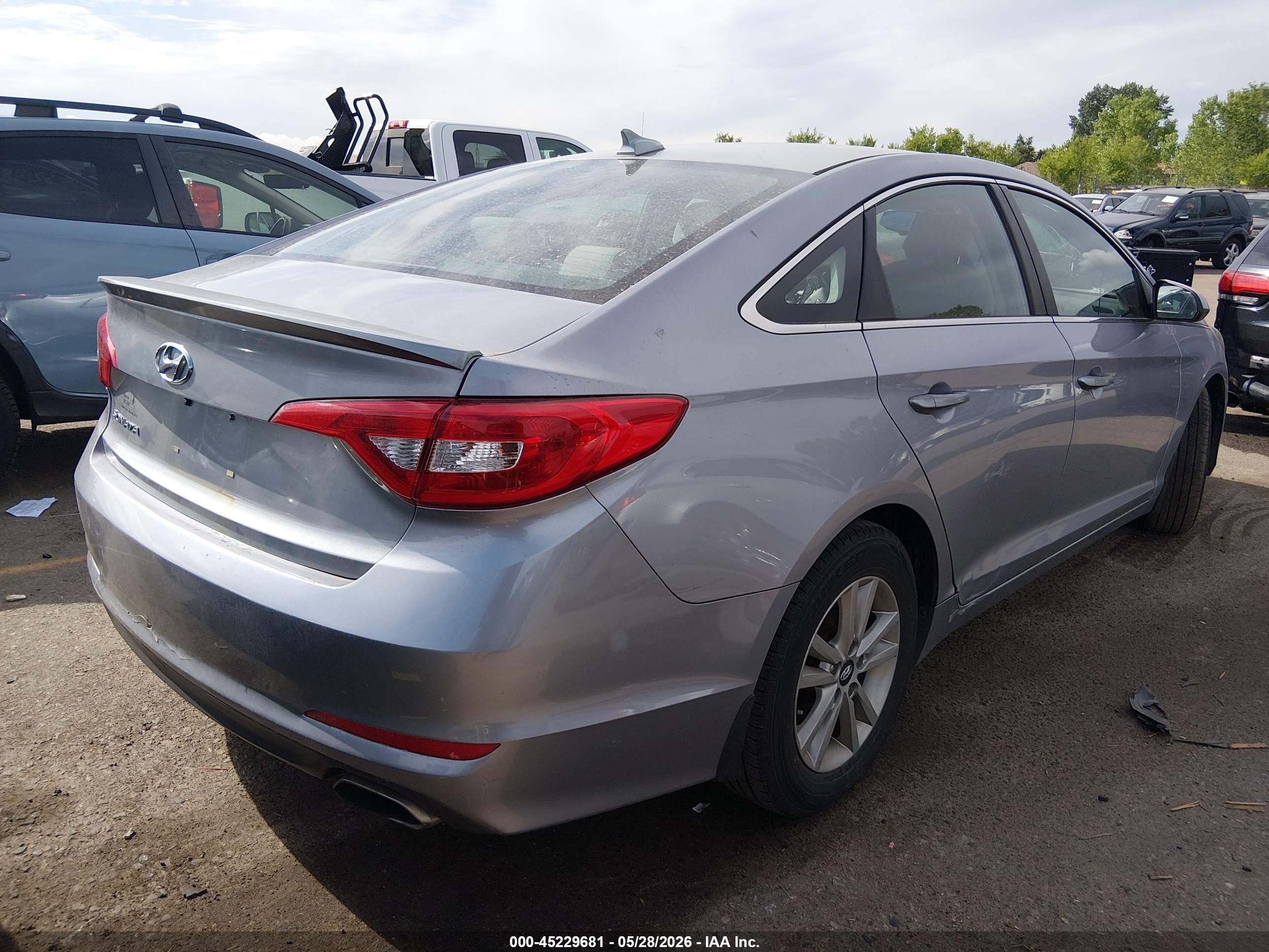 2015 Hyundai Sonata Se Silver vin: 5NPE24AF6FH156436