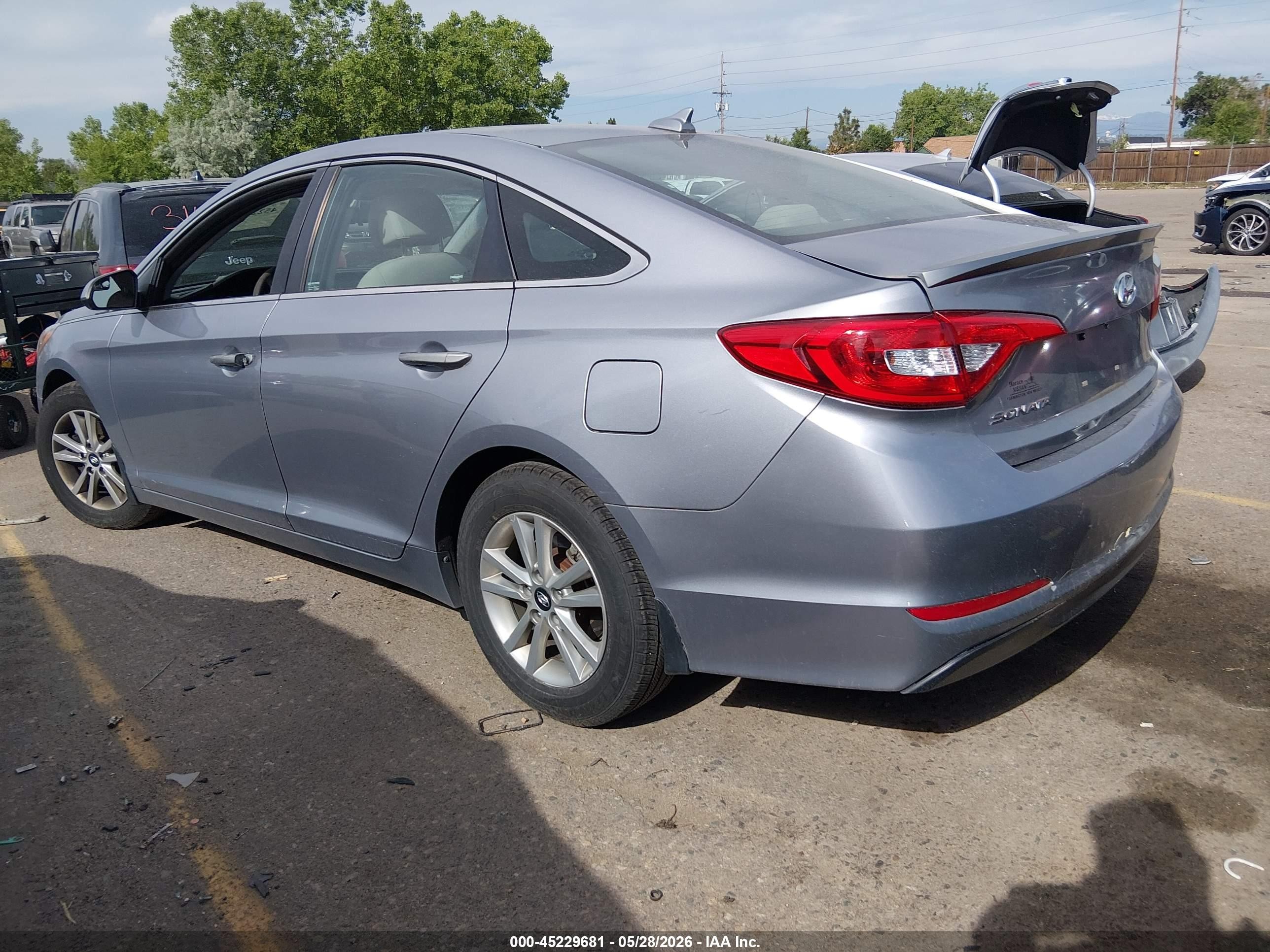 2015 Hyundai Sonata Se Silver vin: 5NPE24AF6FH156436