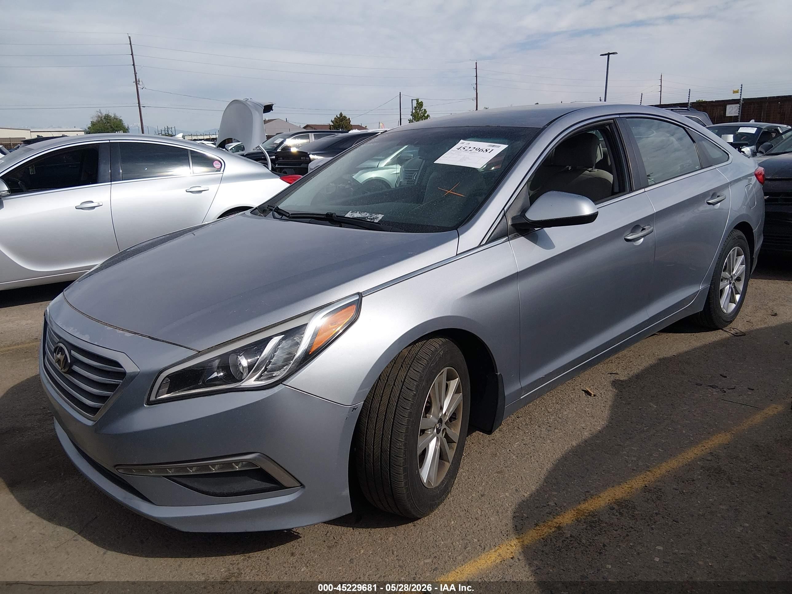 2015 Hyundai Sonata Se Silver vin: 5NPE24AF6FH156436