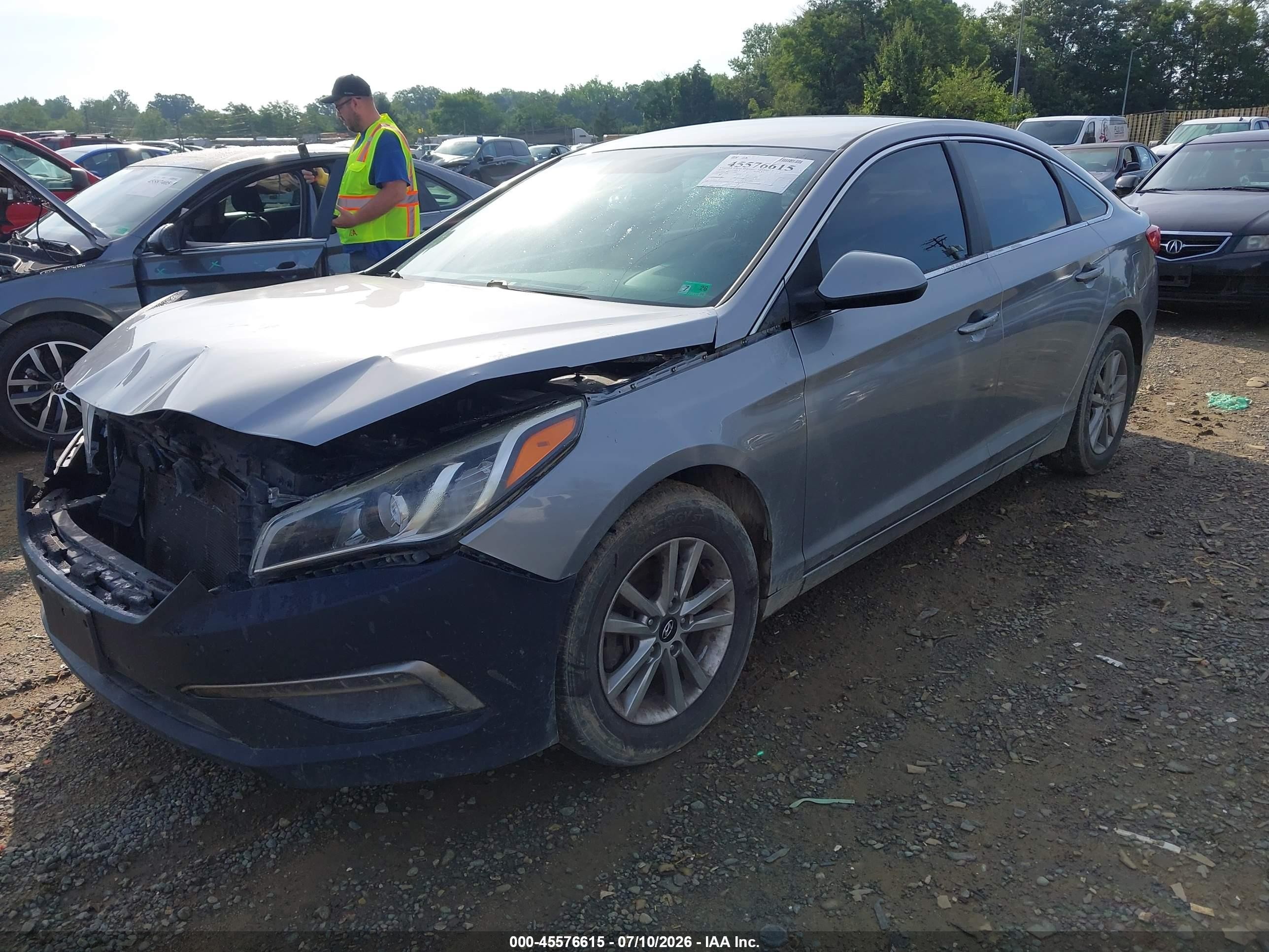 2015 Hyundai Sonata Se Gray vin: 5NPE24AF6FH158672