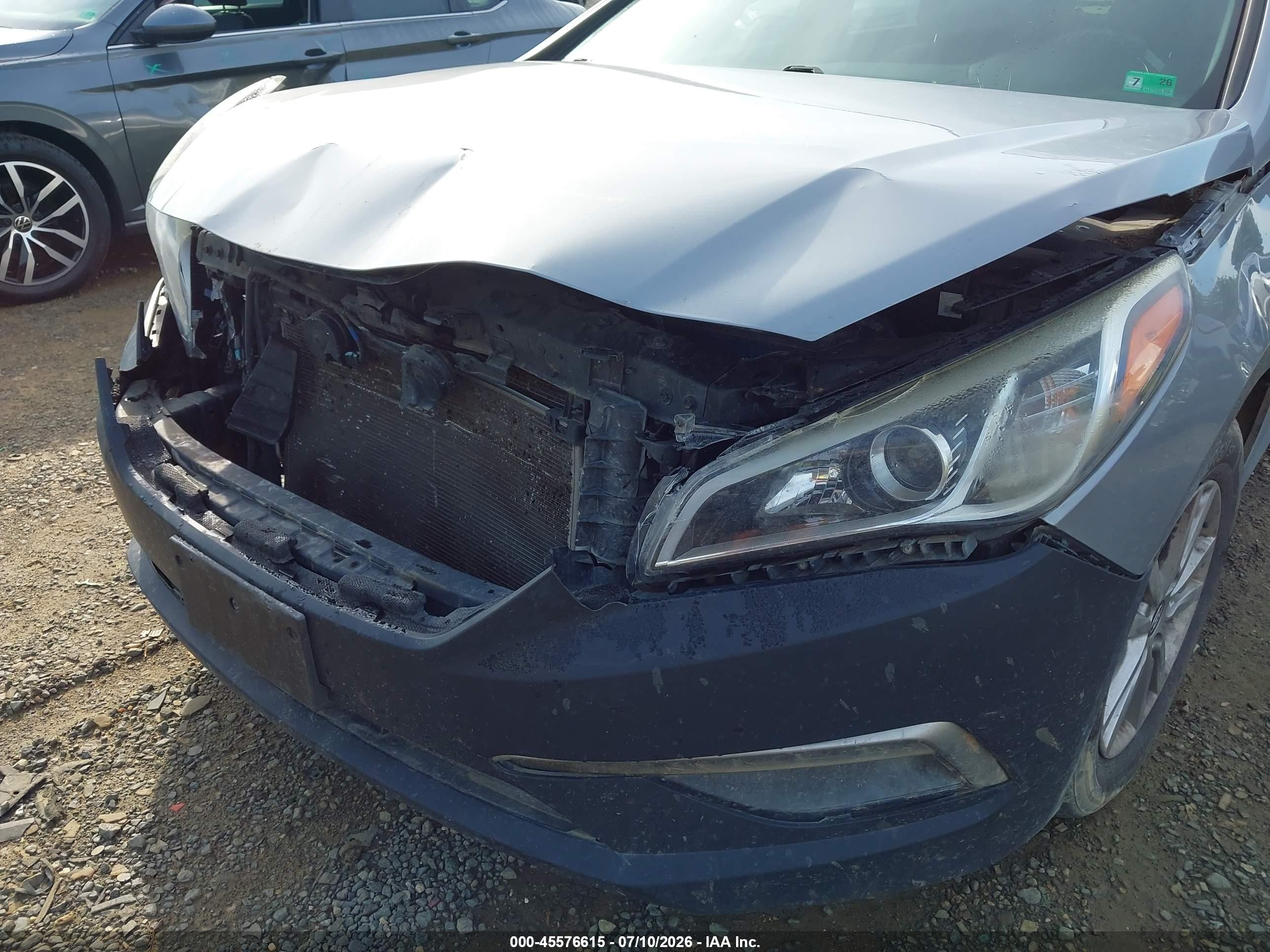 2015 Hyundai Sonata Se Gray vin: 5NPE24AF6FH158672