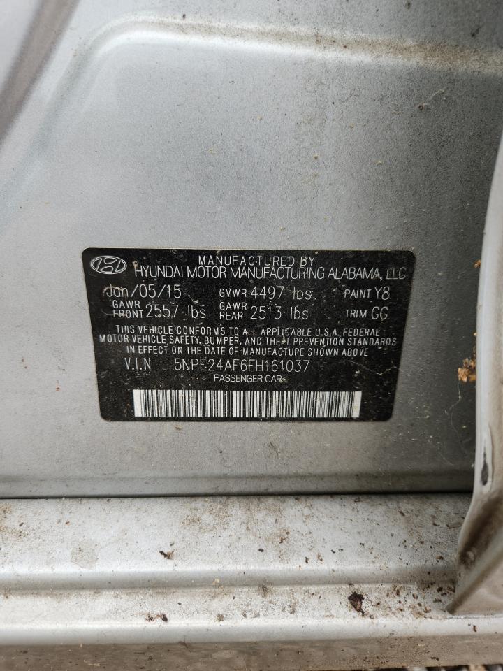 2015 Hyundai Sonata Se Silver vin: 5NPE24AF6FH161037