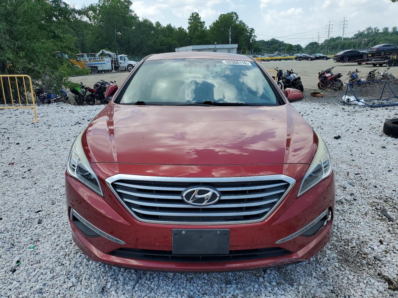 2015 Hyundai Sonata Se Красный vin: 5NPE24AF6FH166397