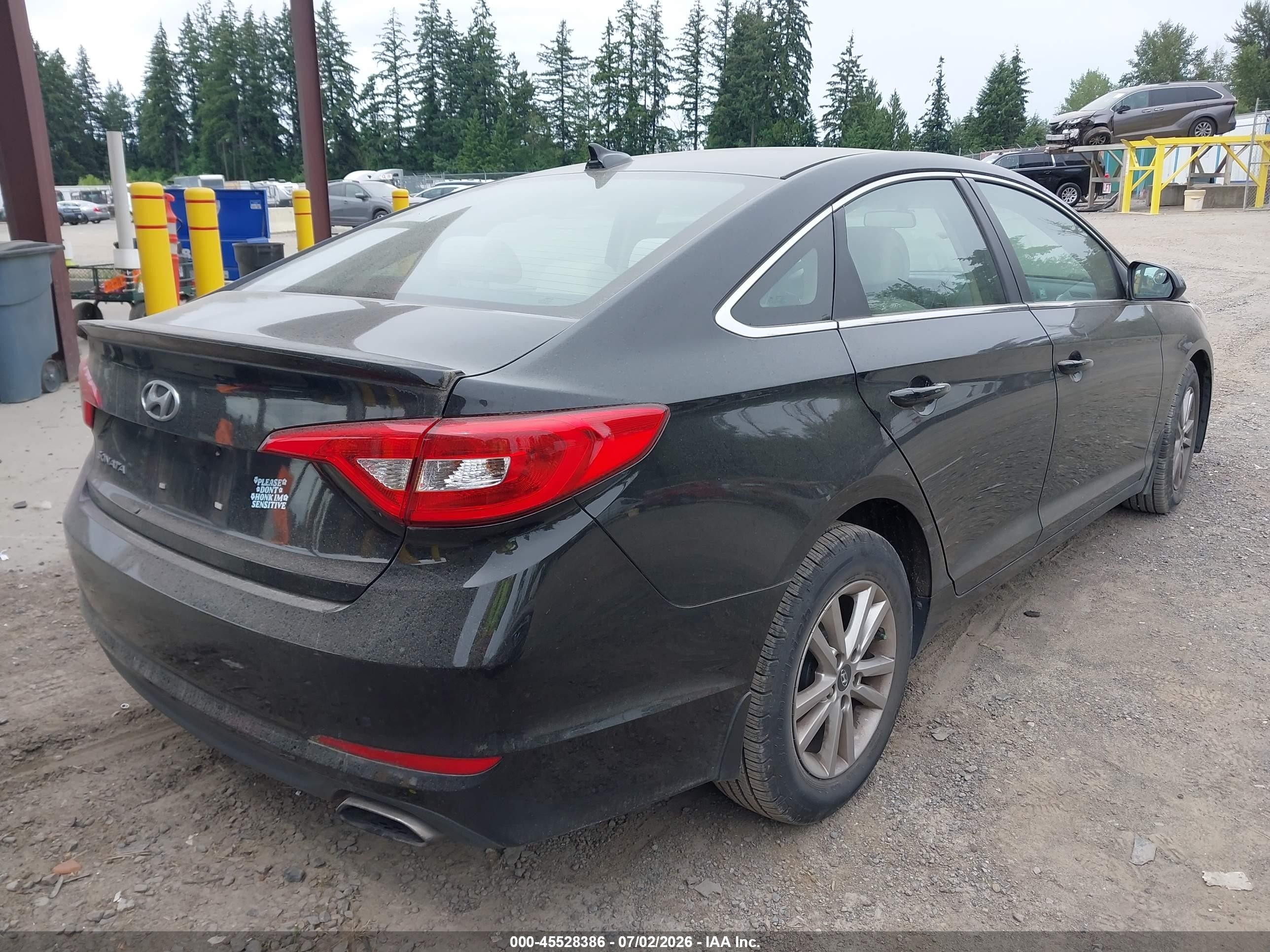 2015 Hyundai Sonata Se Black vin: 5NPE24AF6FH175133