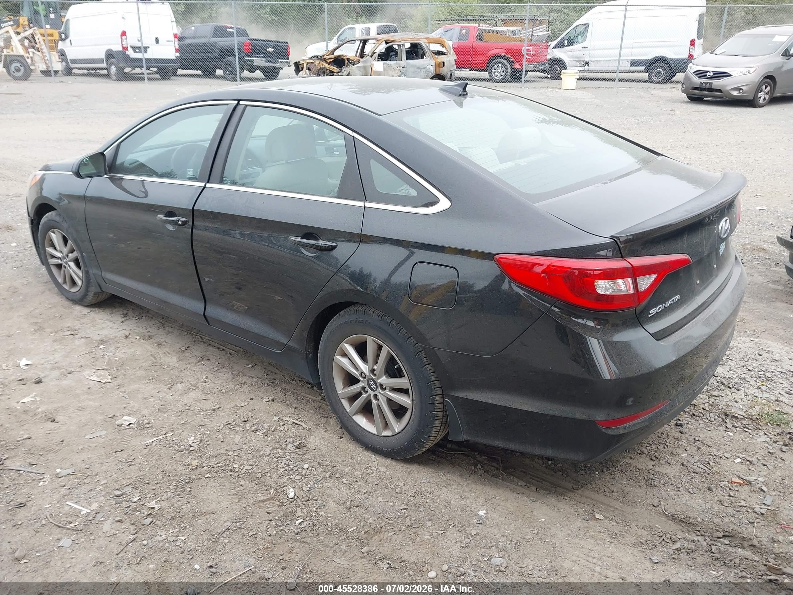 2015 Hyundai Sonata Se Black vin: 5NPE24AF6FH175133