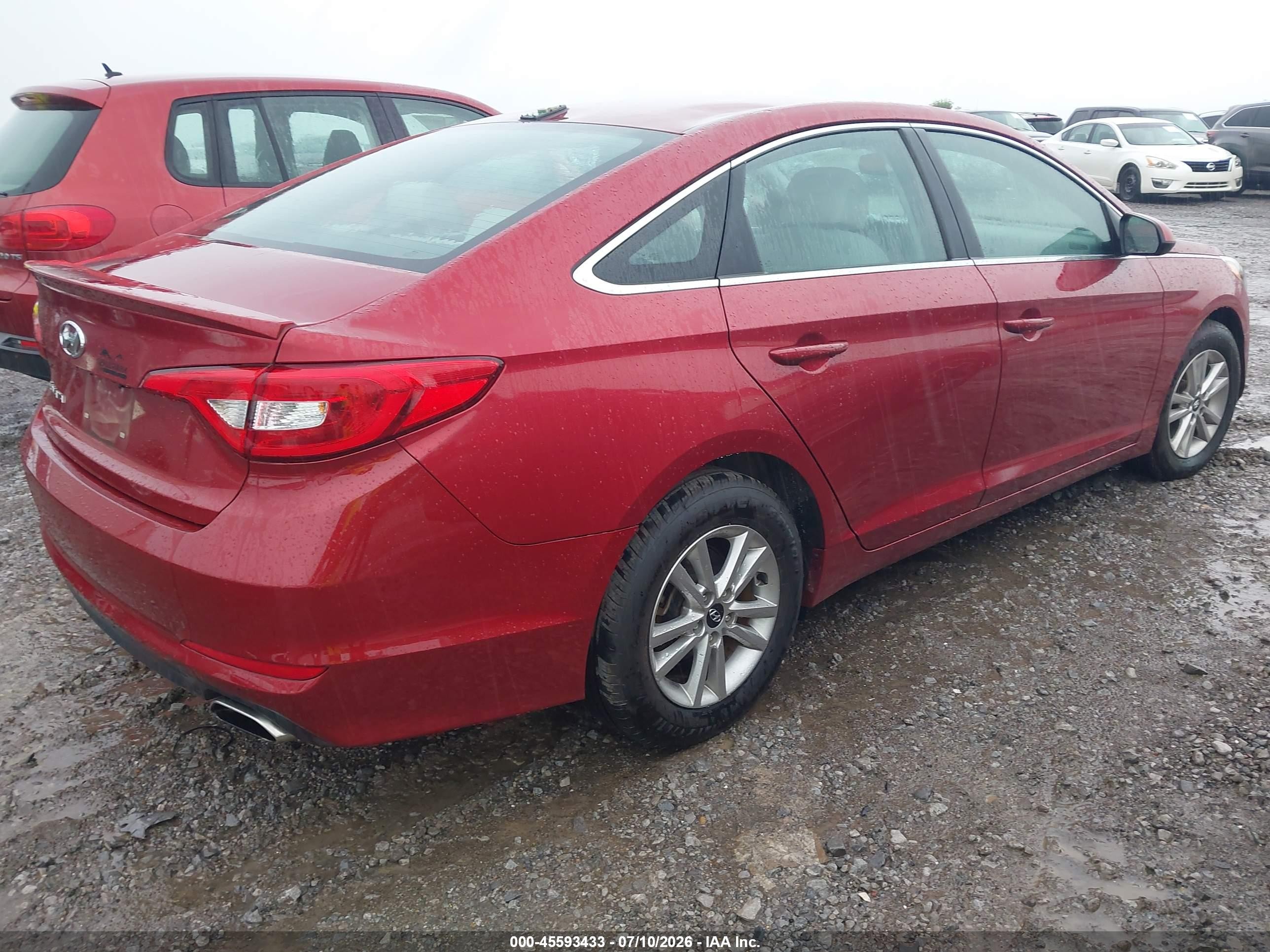 2015 Hyundai Sonata Se Red vin: 5NPE24AF6FH184446