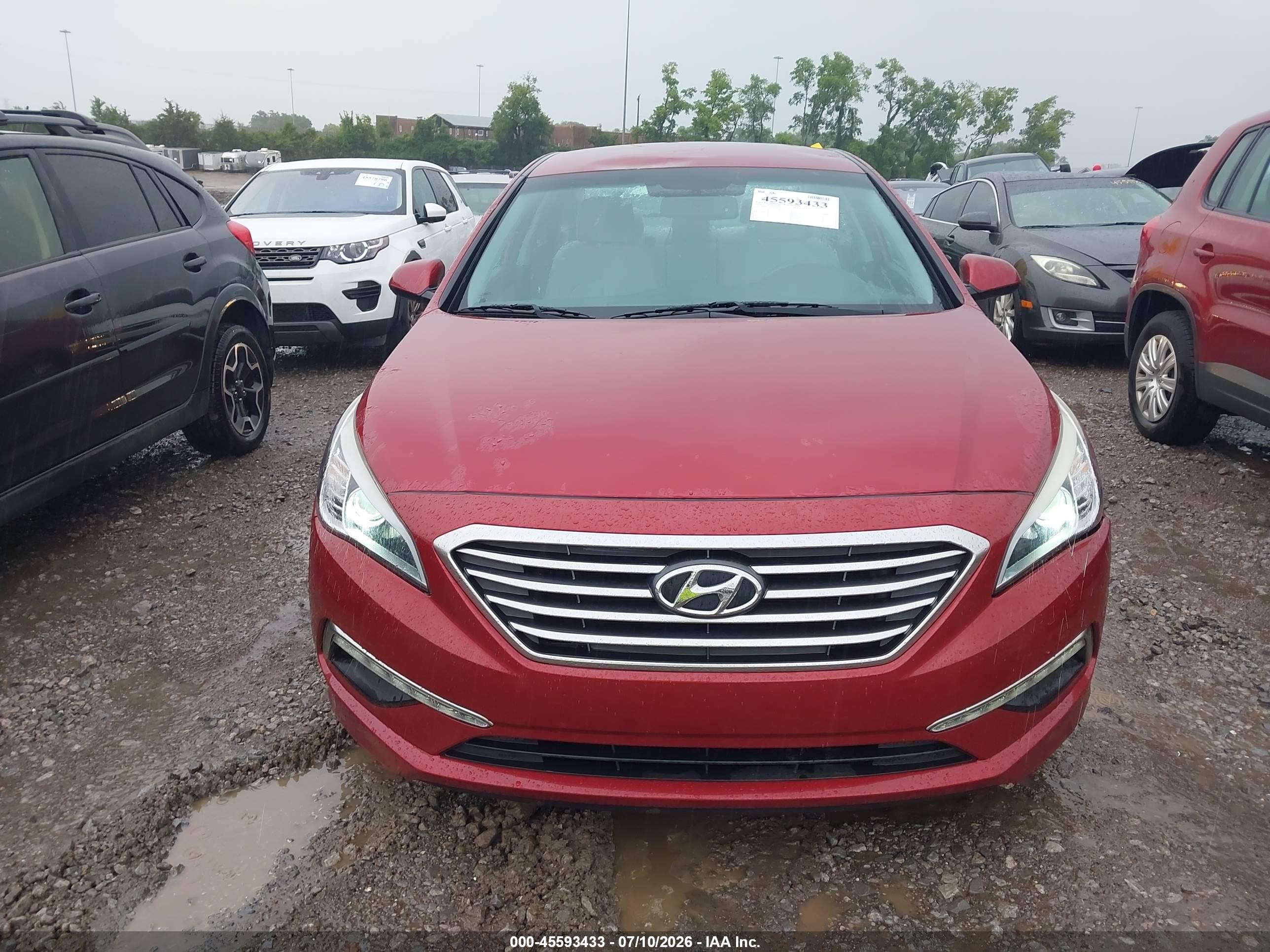 2015 Hyundai Sonata Se Red vin: 5NPE24AF6FH184446