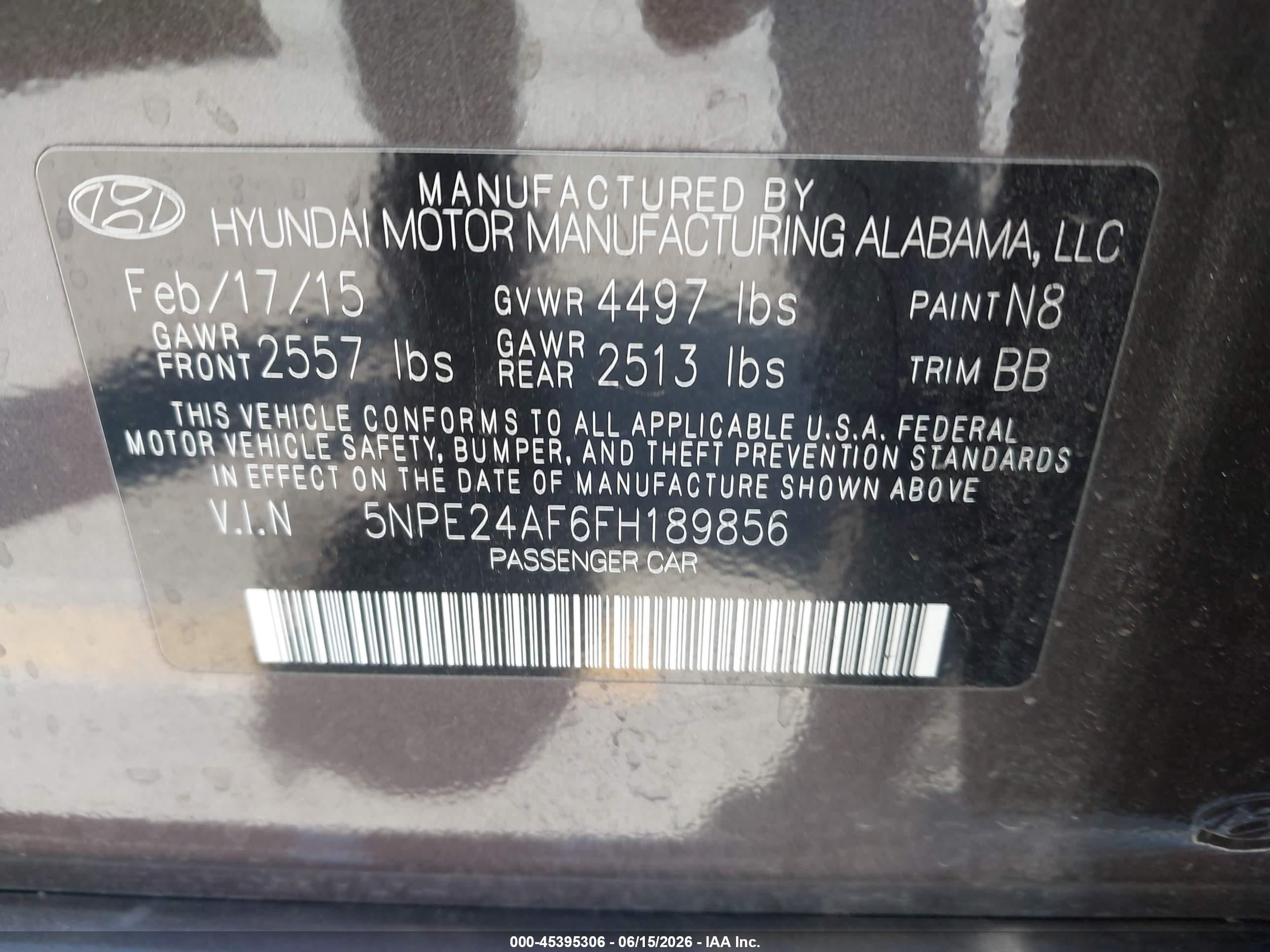 2015 Hyundai Sonata Se Brown vin: 5NPE24AF6FH189856