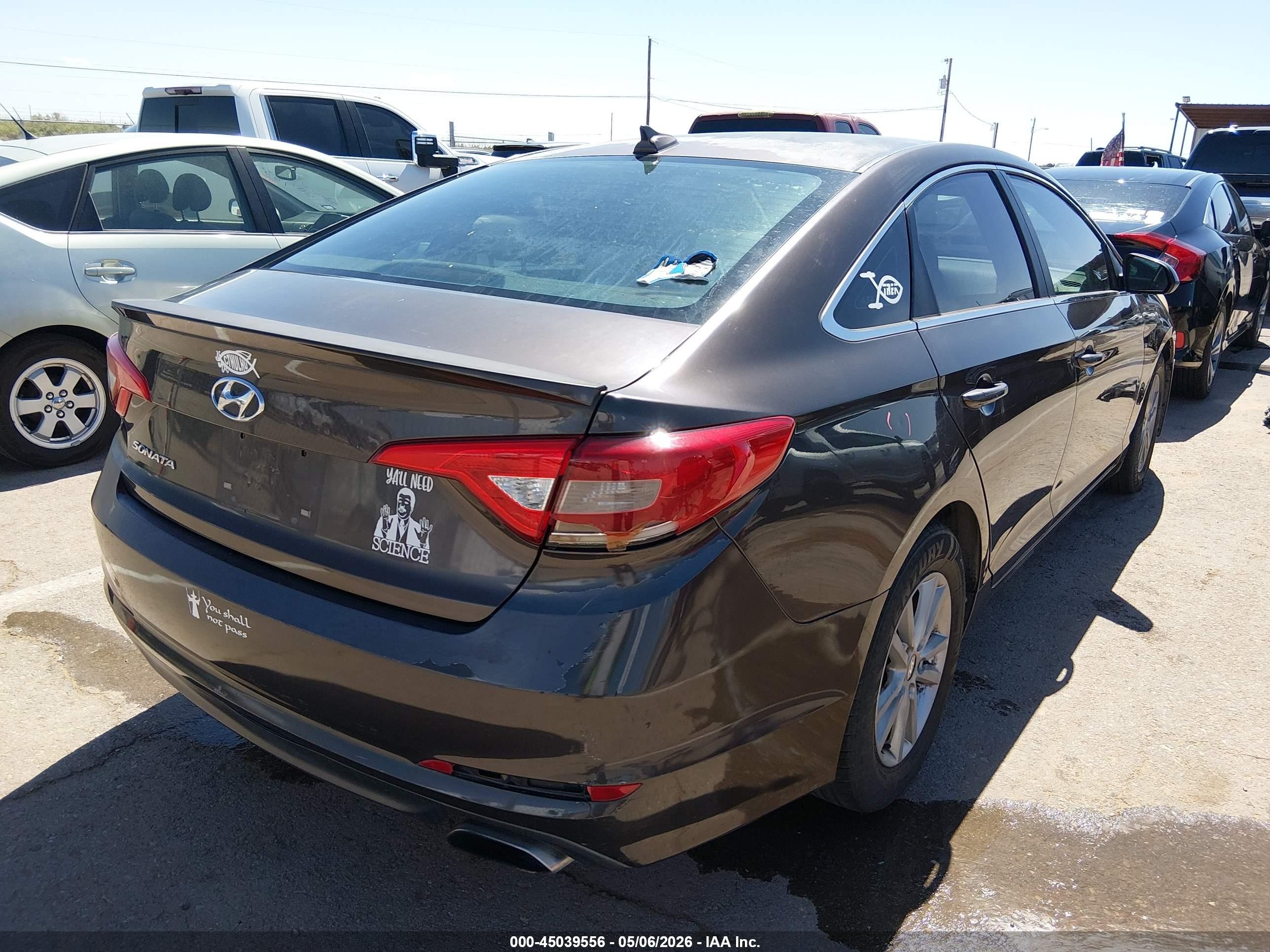 2015 Hyundai Sonata Se Brown vin: 5NPE24AF6FH198041