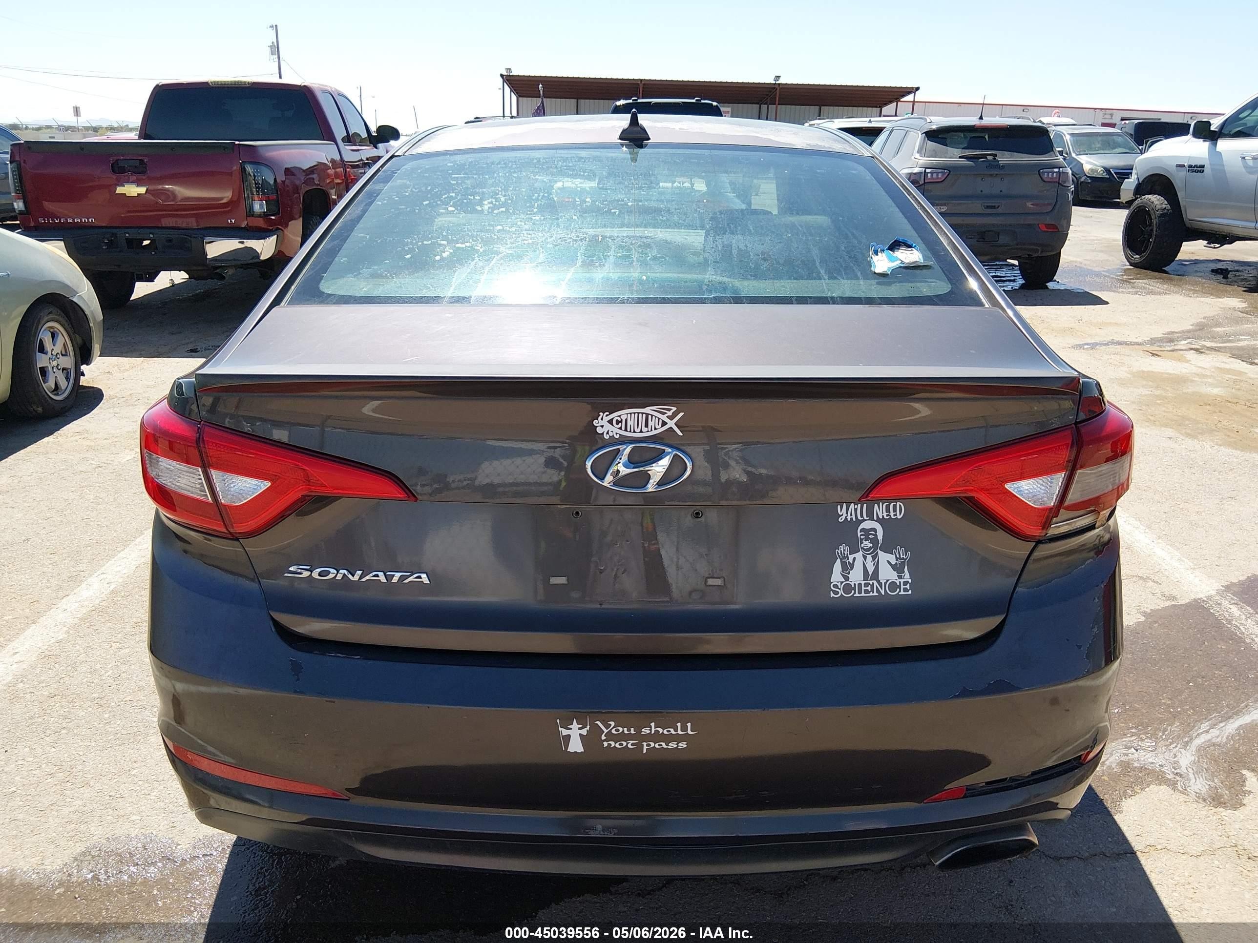 2015 Hyundai Sonata Se Brown vin: 5NPE24AF6FH198041