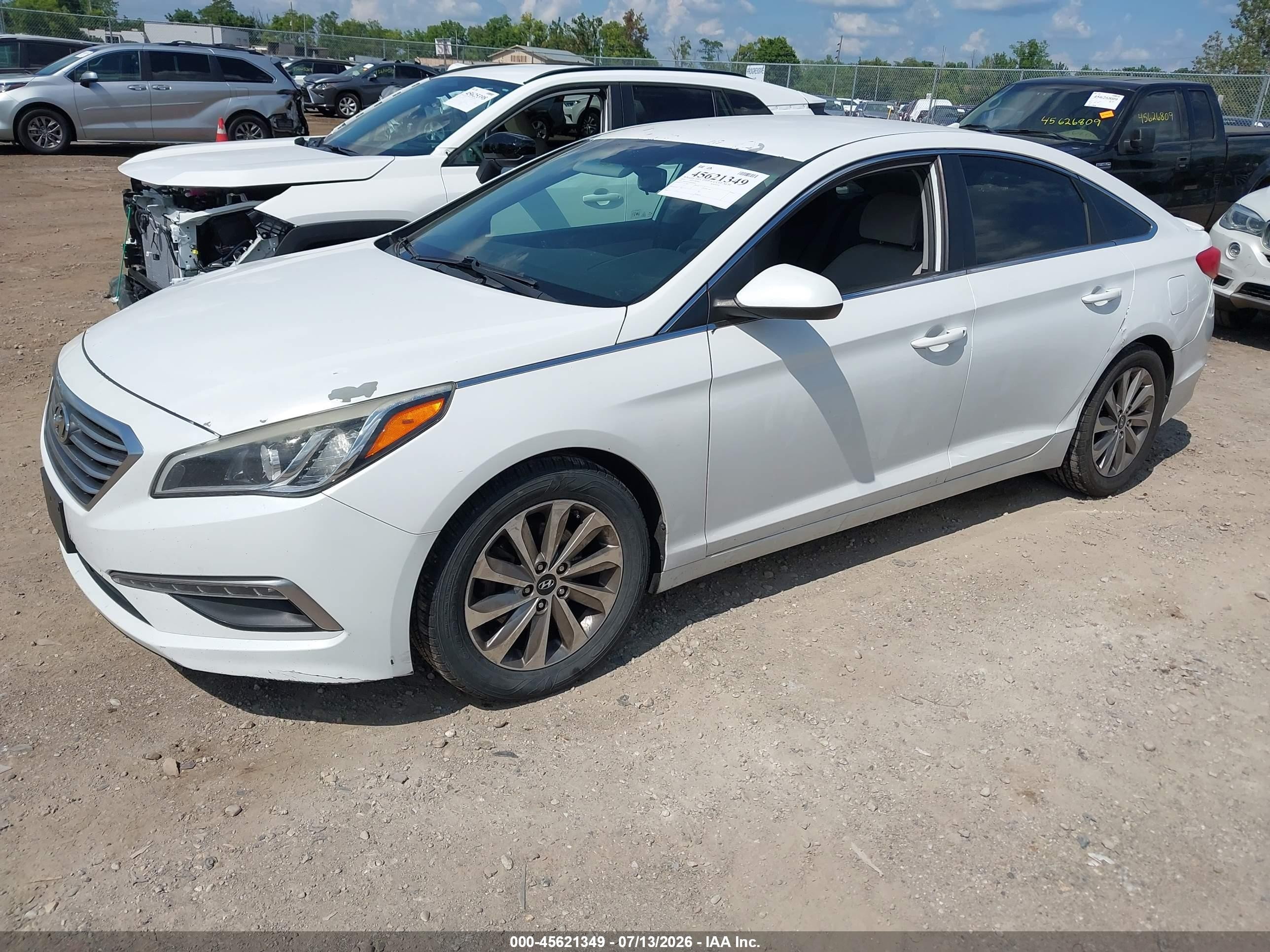 2015 Hyundai Sonata Se White vin: 5NPE24AF6FH204811