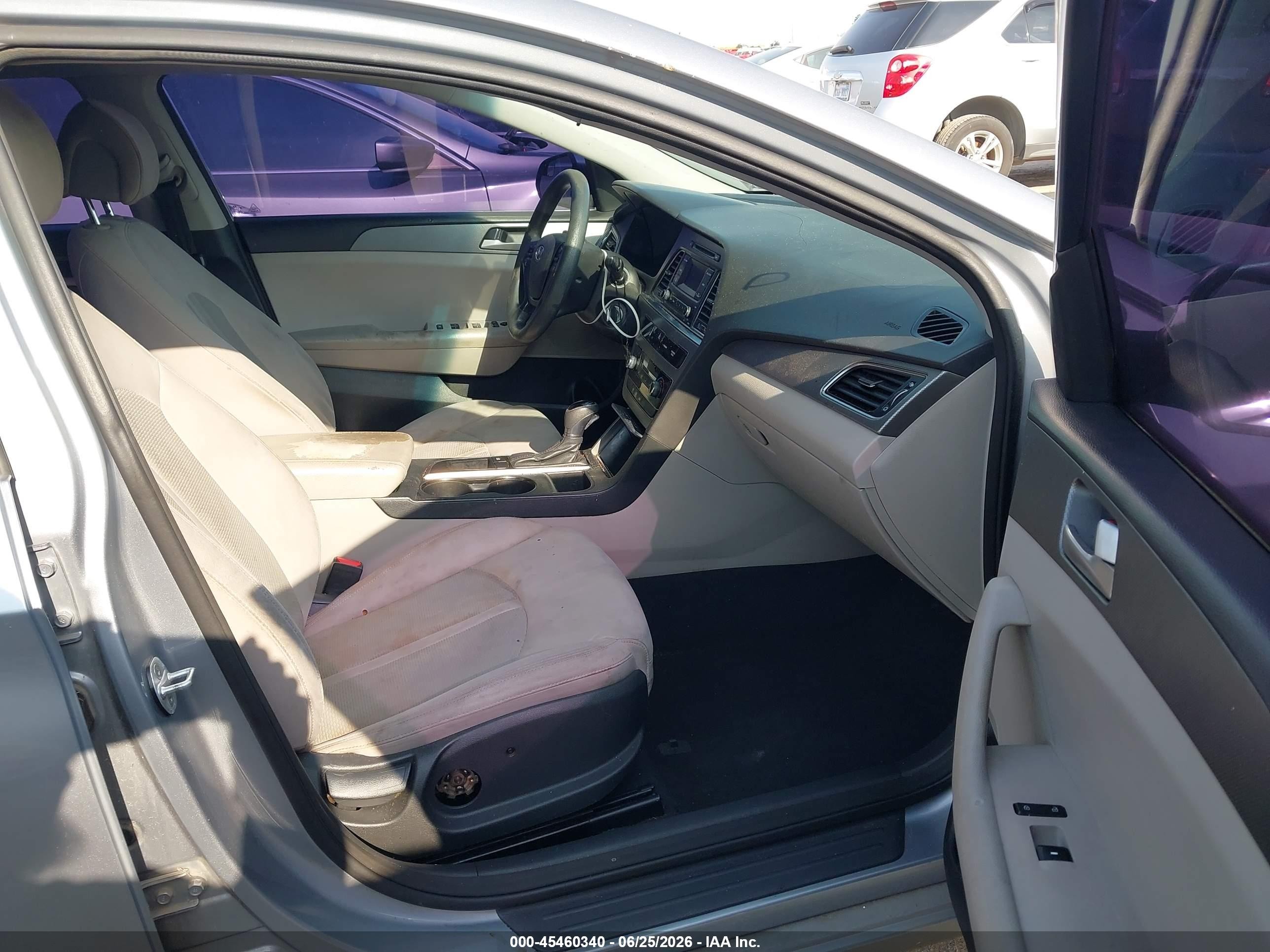 2015 Hyundai Sonata Se Silver vin: 5NPE24AF6FH207742