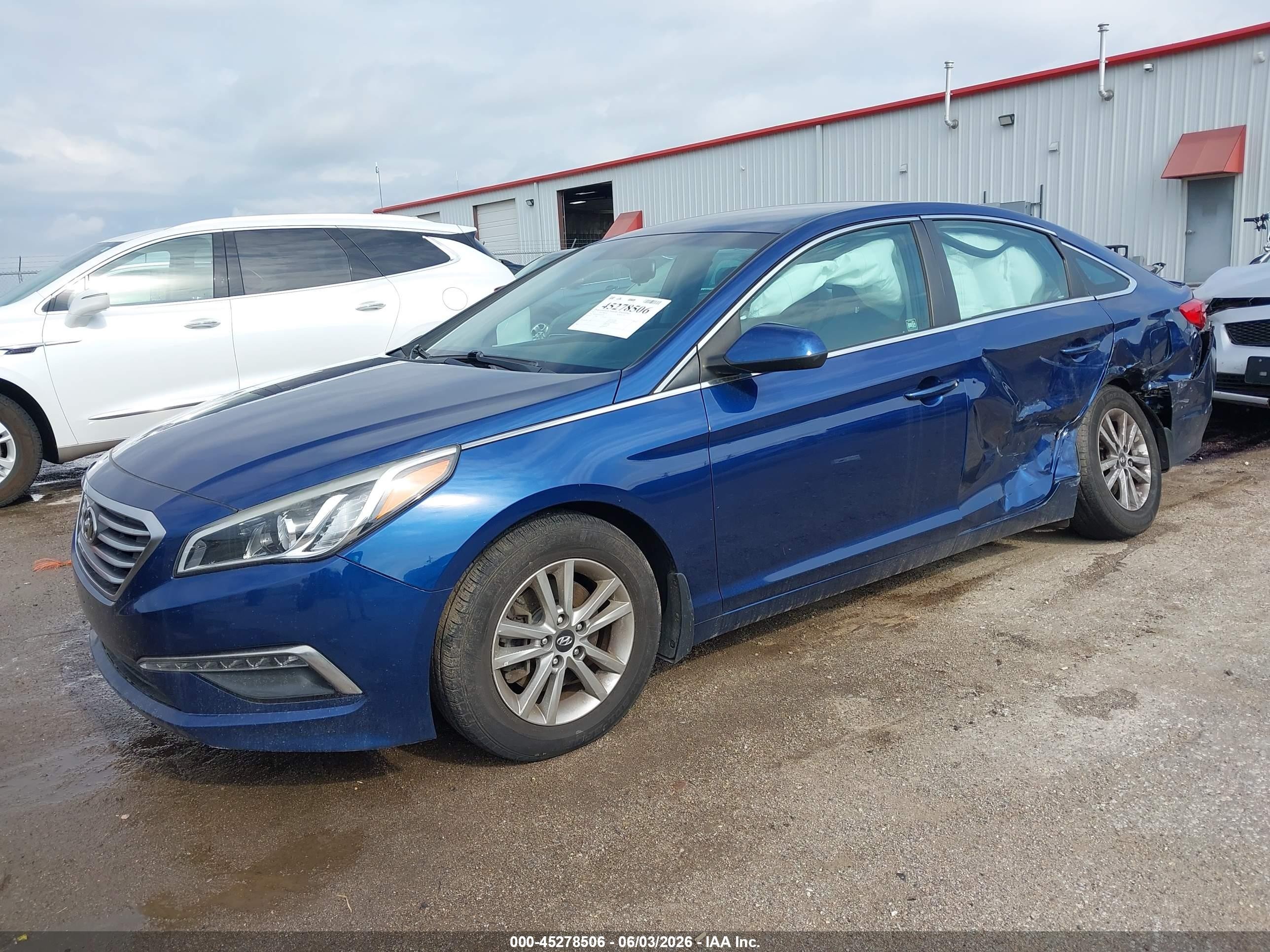 2015 Hyundai Sonata Se Blue vin: 5NPE24AF6FH220183