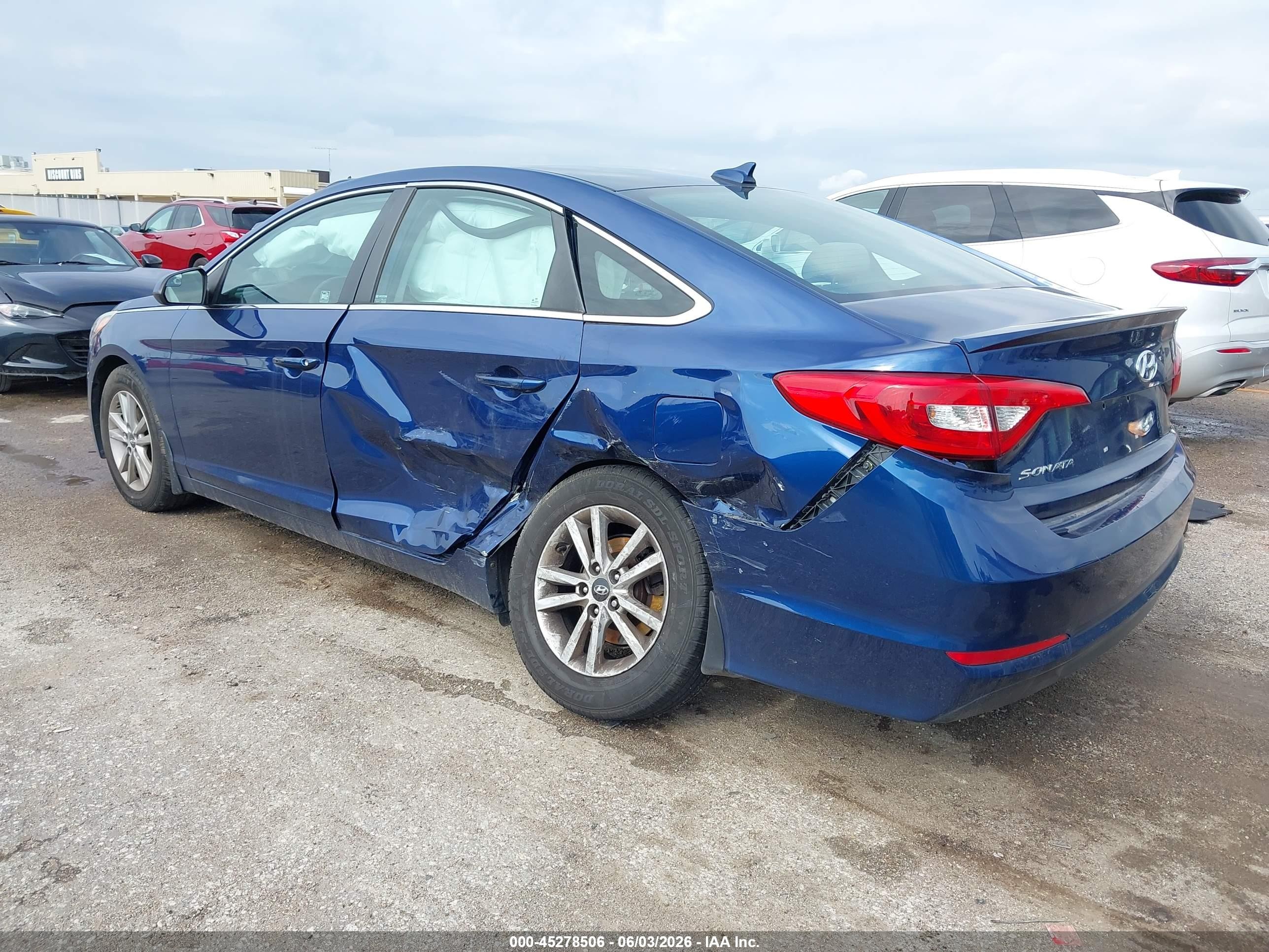 2015 Hyundai Sonata Se Blue vin: 5NPE24AF6FH220183