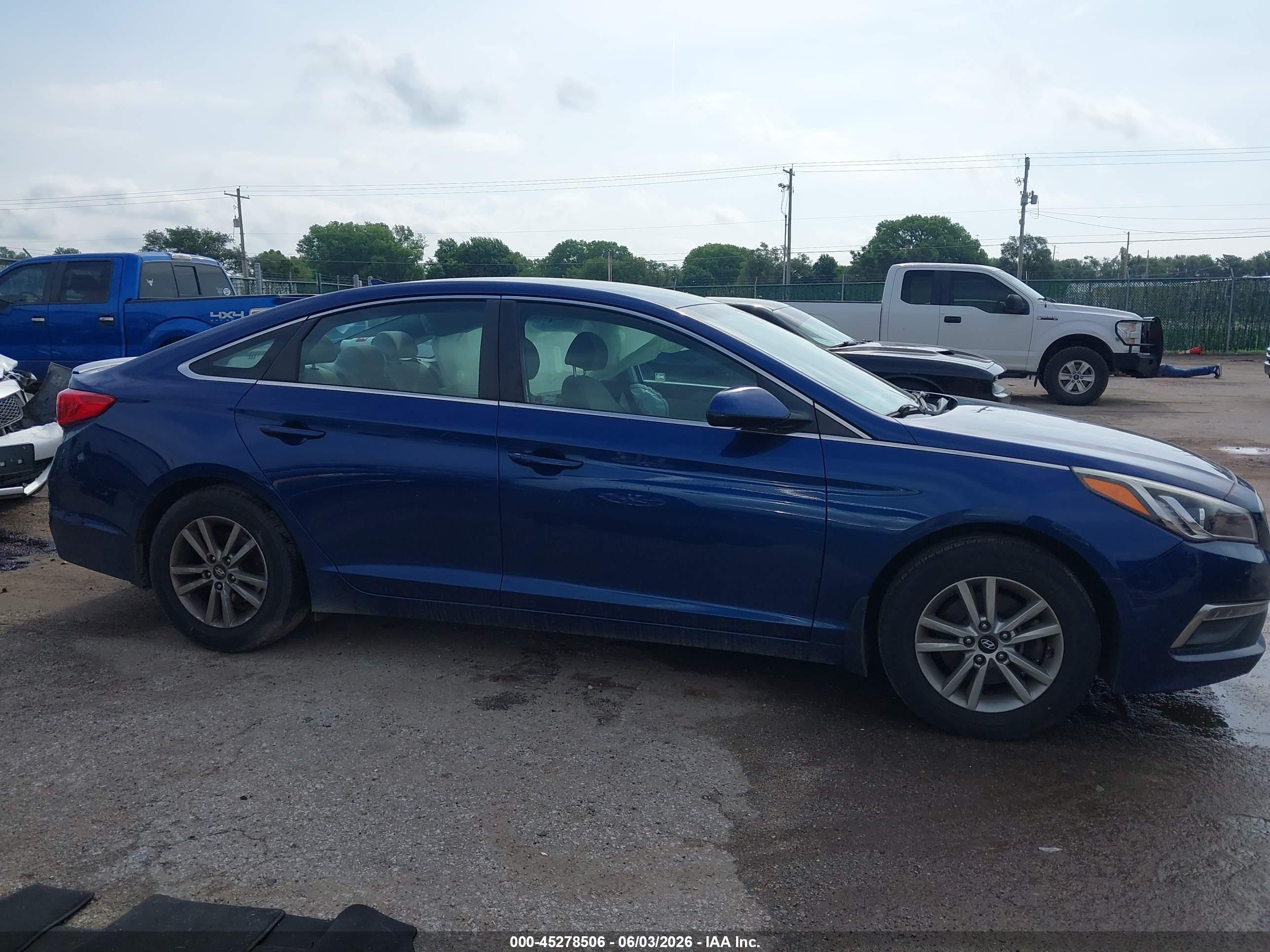 2015 Hyundai Sonata Se Blue vin: 5NPE24AF6FH220183