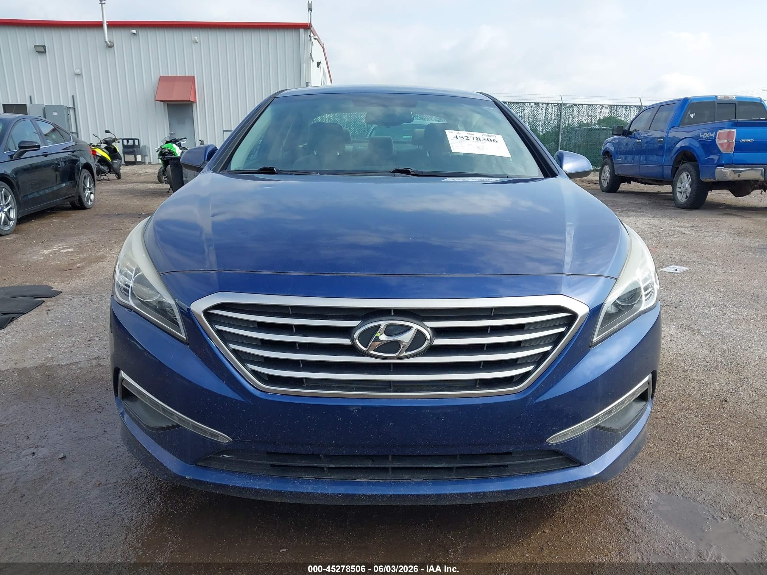 2015 Hyundai Sonata Se Blue vin: 5NPE24AF6FH220183