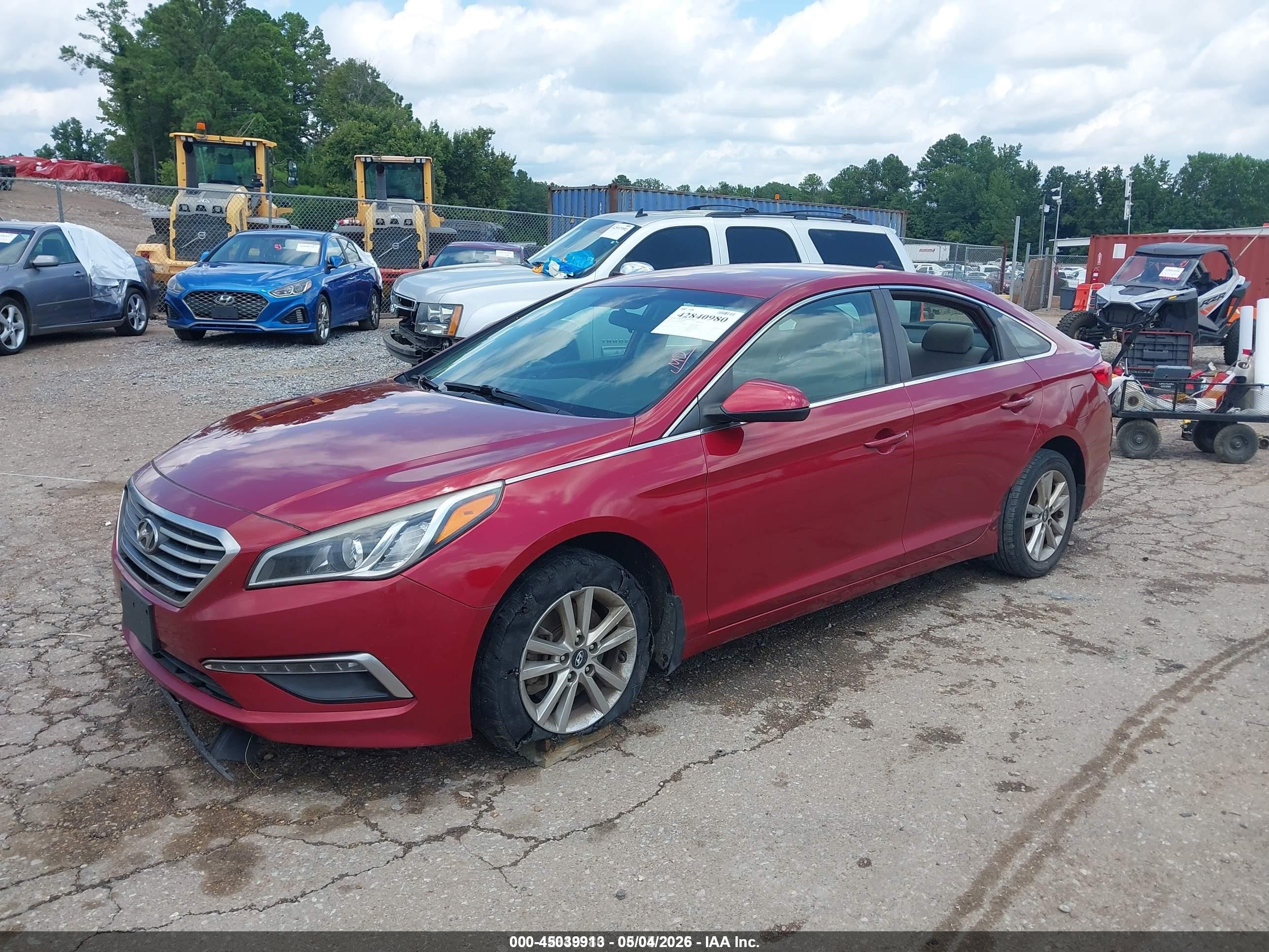 2015 Hyundai Sonata Se Burgundy vin: 5NPE24AF6FH230650