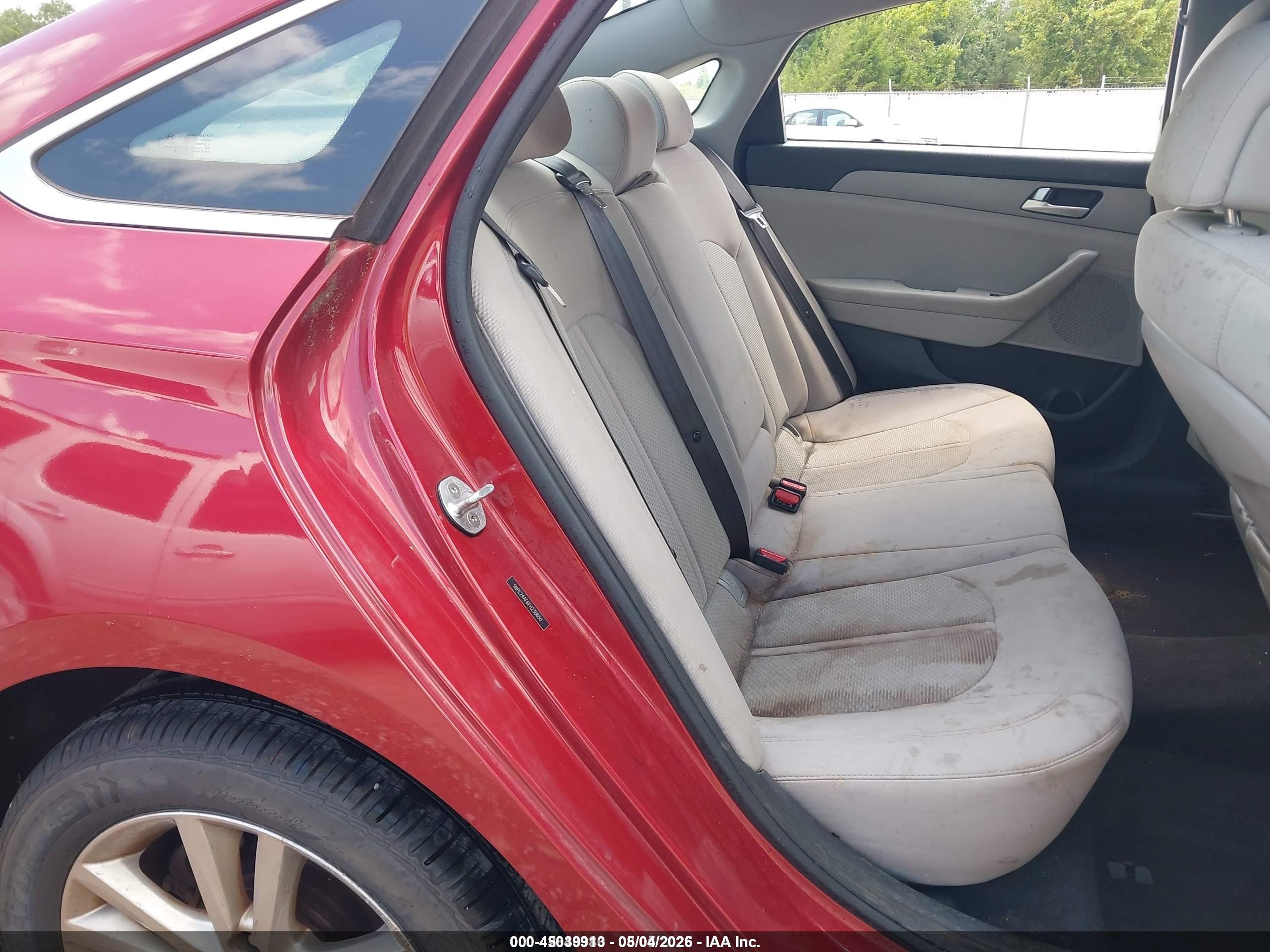 2015 Hyundai Sonata Se Burgundy vin: 5NPE24AF6FH230650