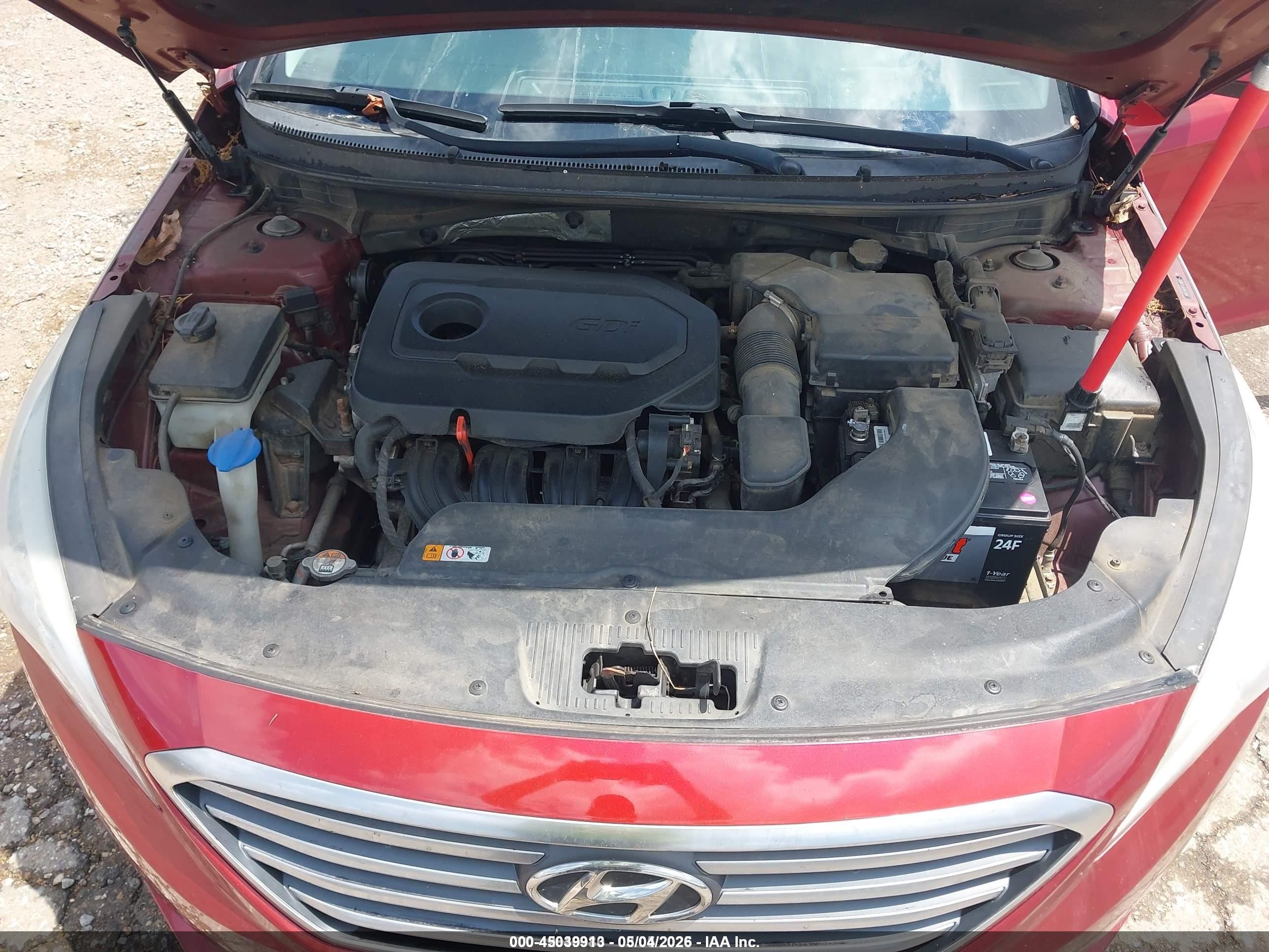 2015 Hyundai Sonata Se Burgundy vin: 5NPE24AF6FH230650