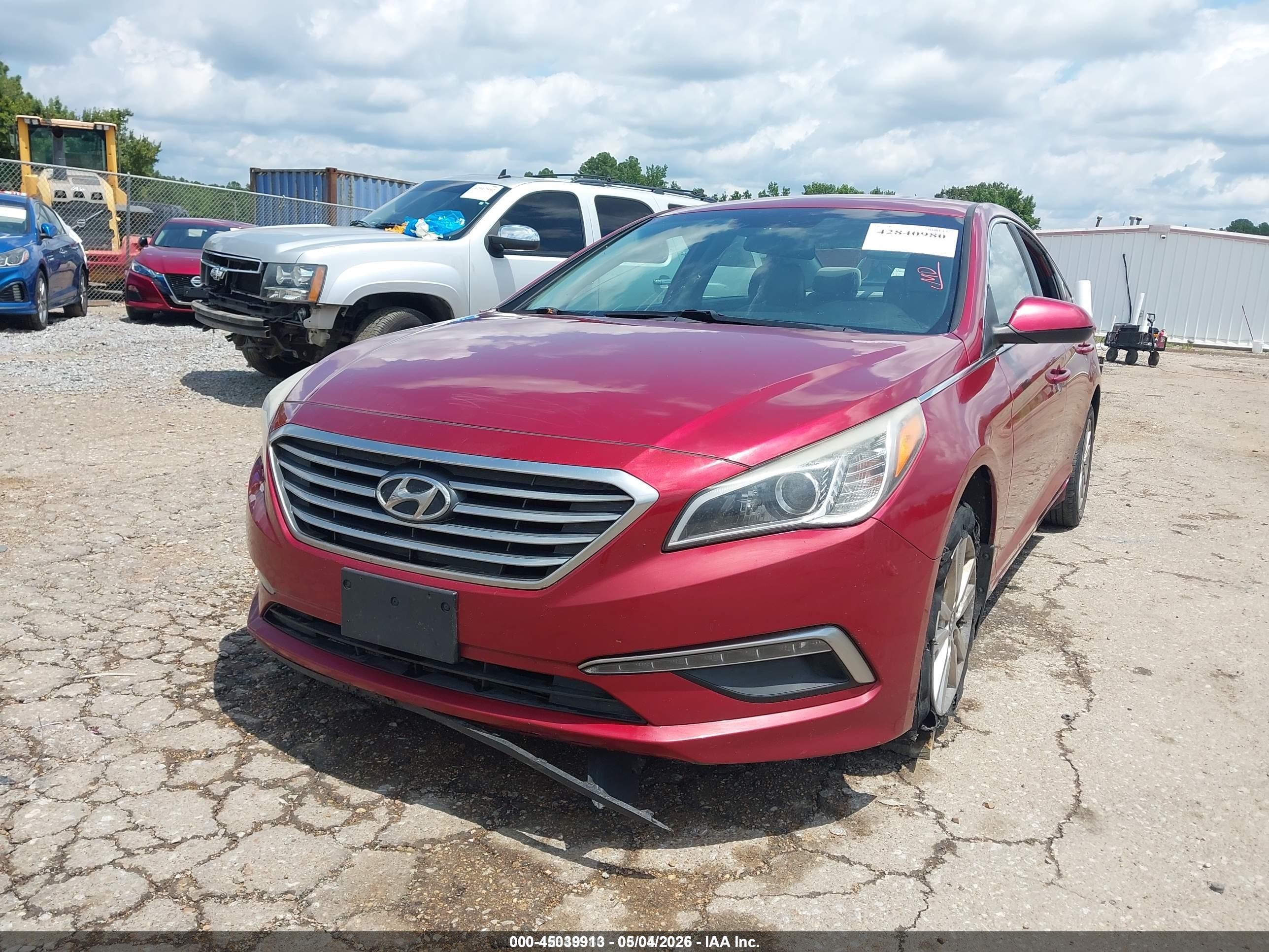 2015 Hyundai Sonata Se Burgundy vin: 5NPE24AF6FH230650