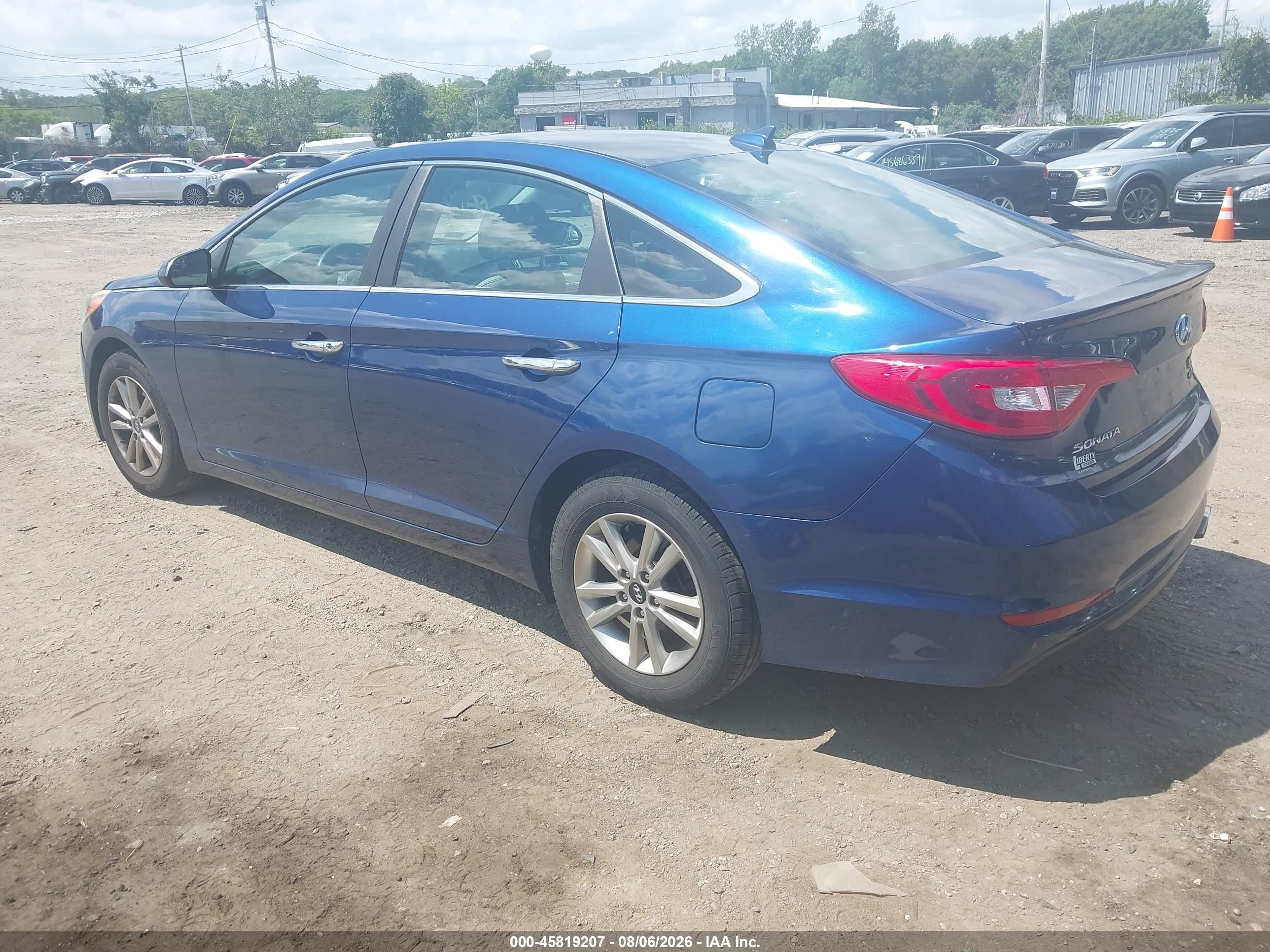 2015 Hyundai Sonata Se Синий vin: 5NPE24AF6FH251028