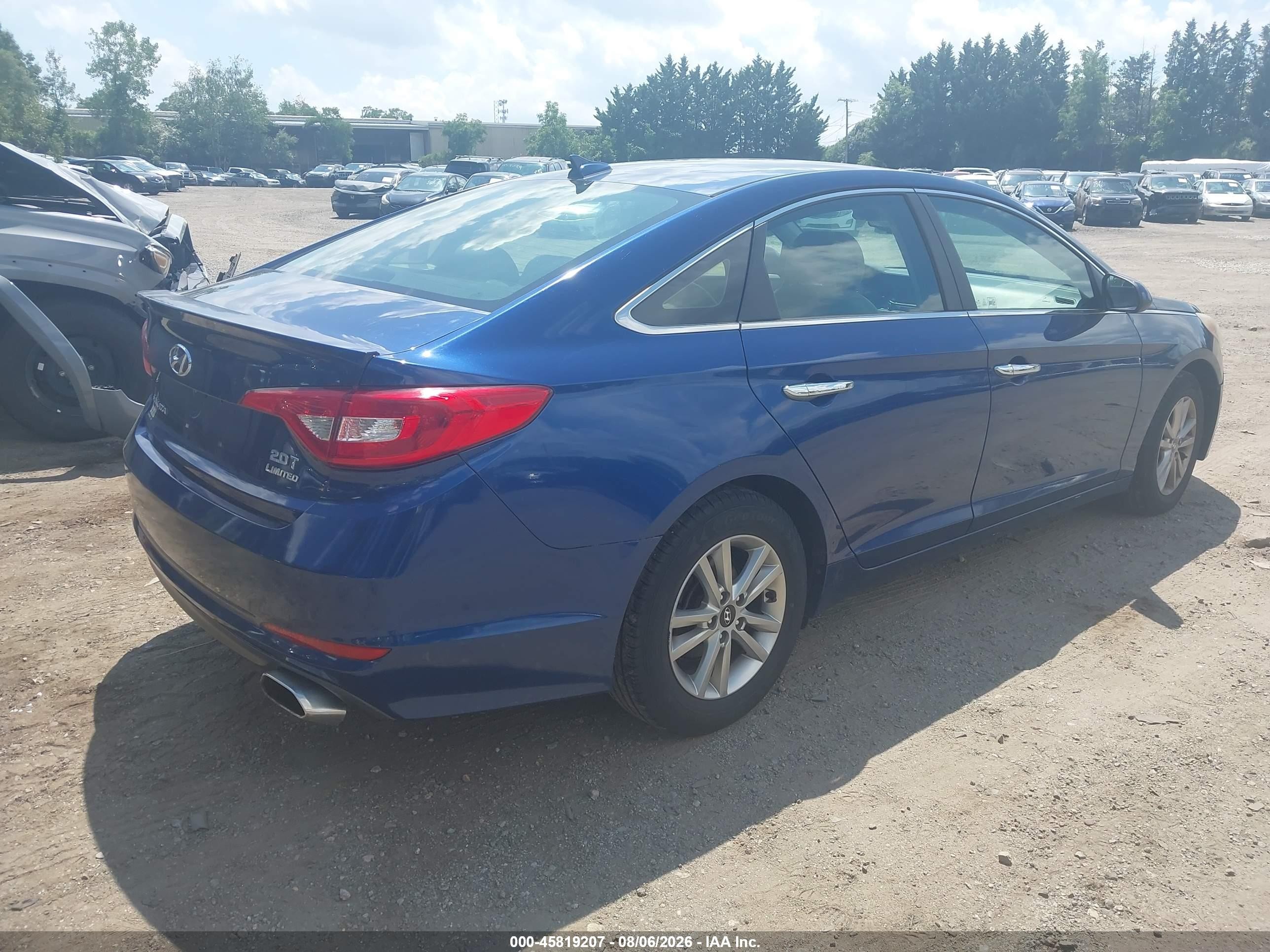 2015 Hyundai Sonata Se Синий vin: 5NPE24AF6FH251028