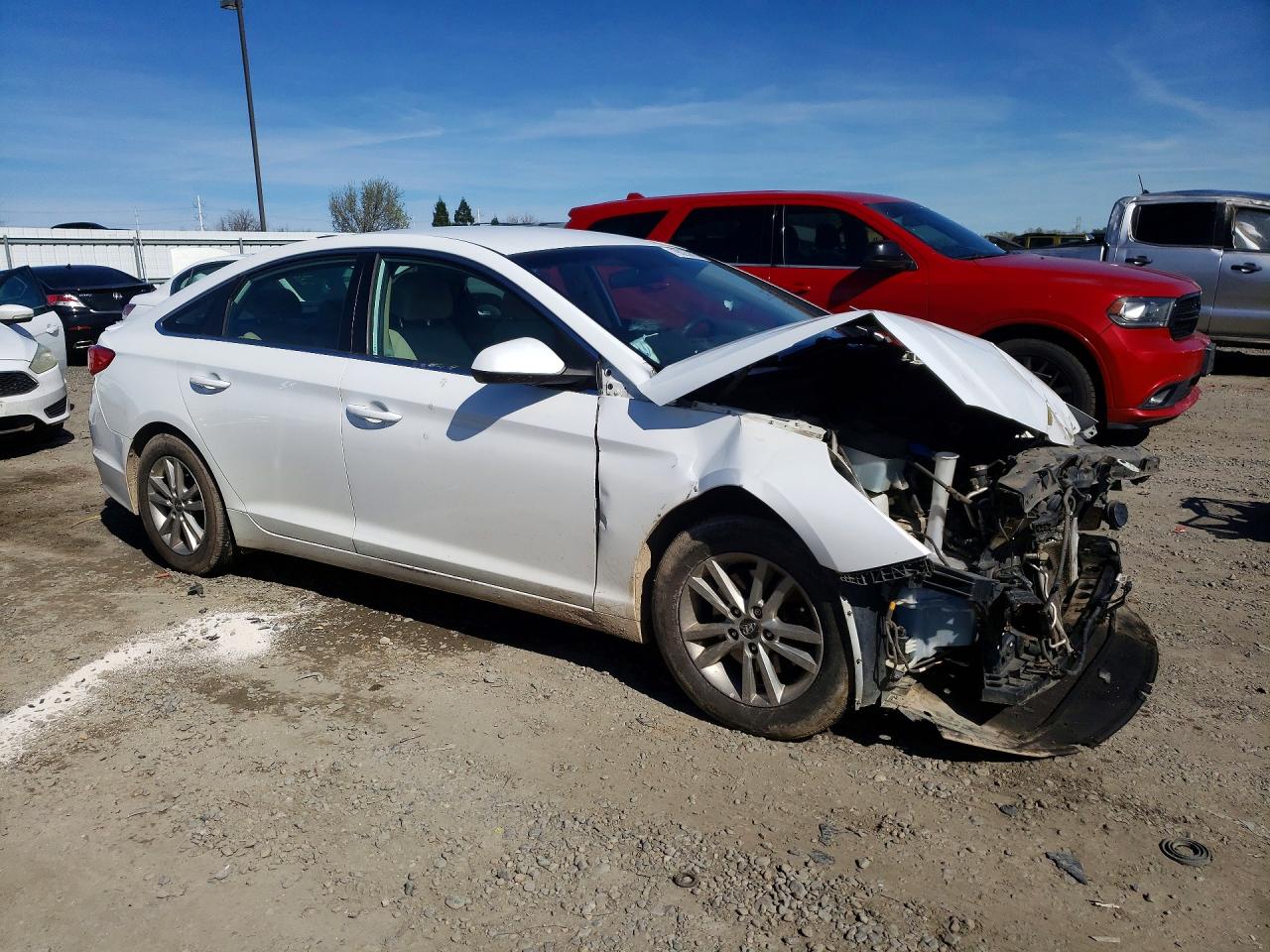 2015 Hyundai Sonata Se White vin: 5NPE24AF6FH259047