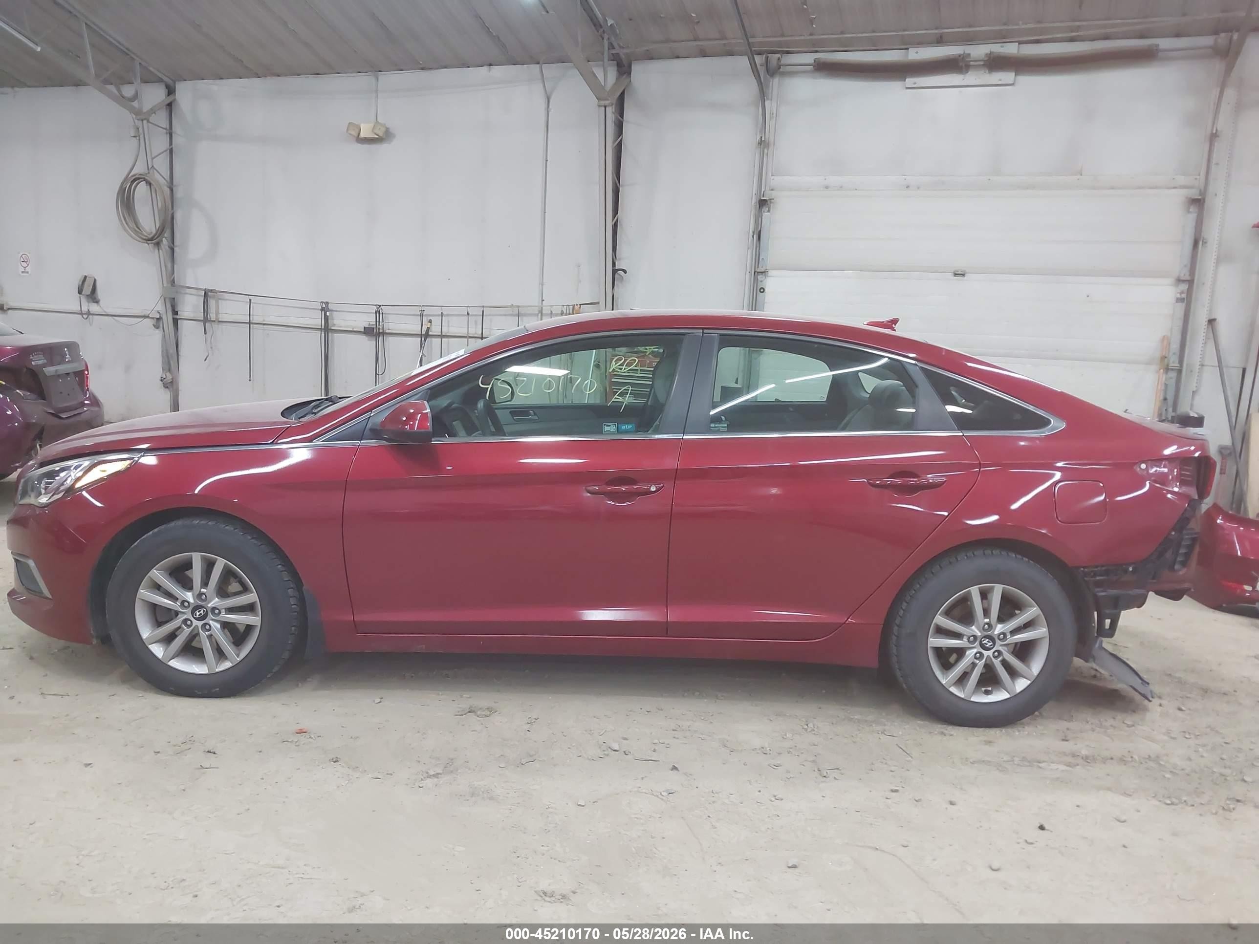 2016 Hyundai Sonata Se Burgundy vin: 5NPE24AF6GH294771