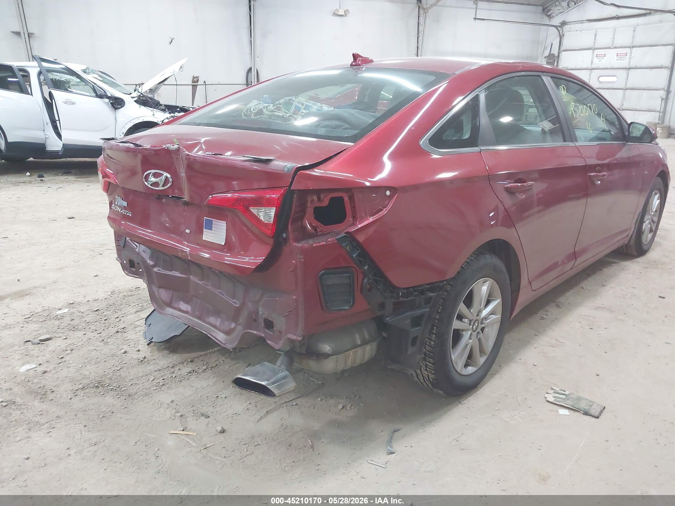 2016 Hyundai Sonata Se Burgundy vin: 5NPE24AF6GH294771