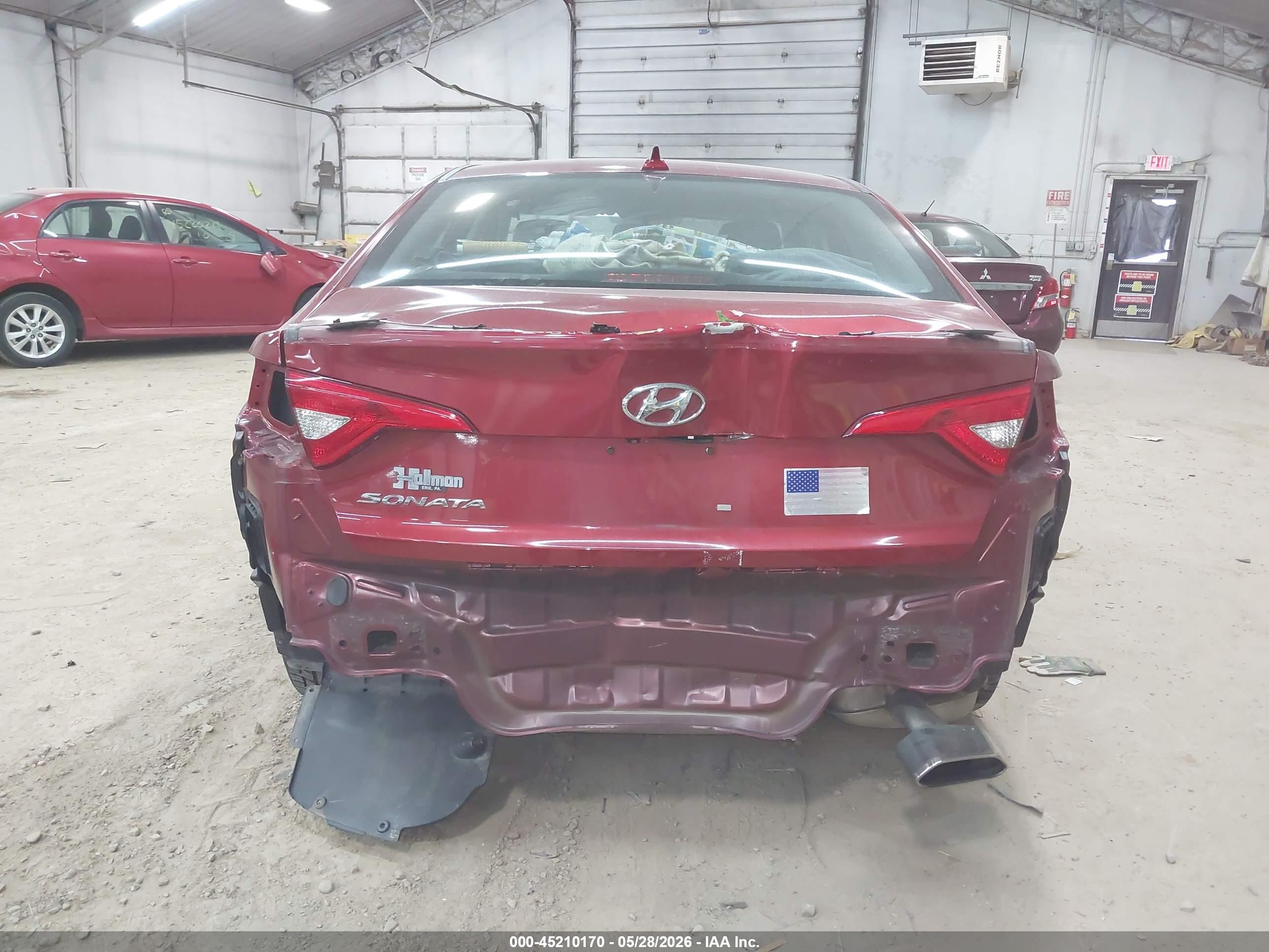 2016 Hyundai Sonata Se Burgundy vin: 5NPE24AF6GH294771