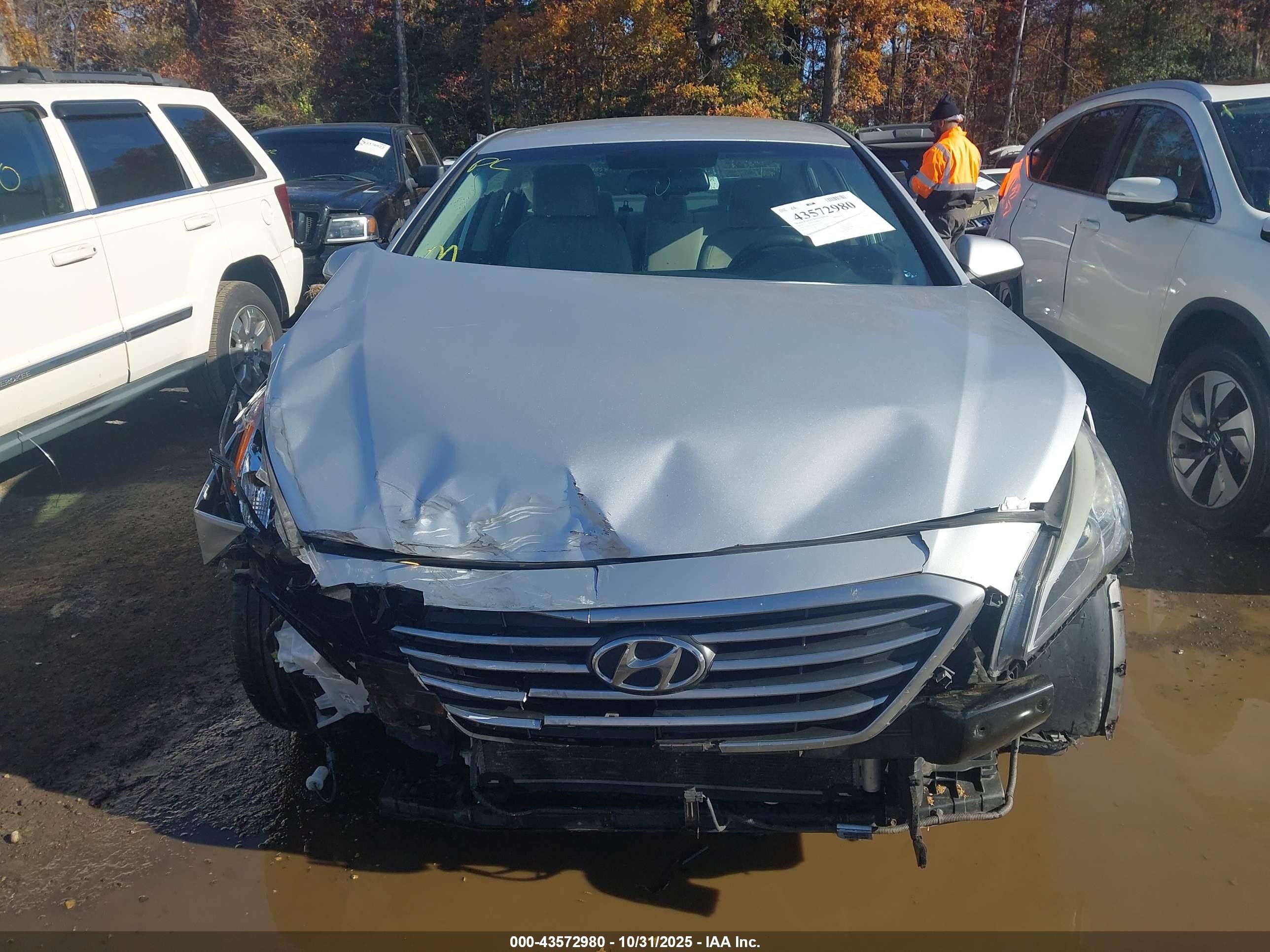 2016 Hyundai Sonata Se Silver vin: 5NPE24AF6GH312234