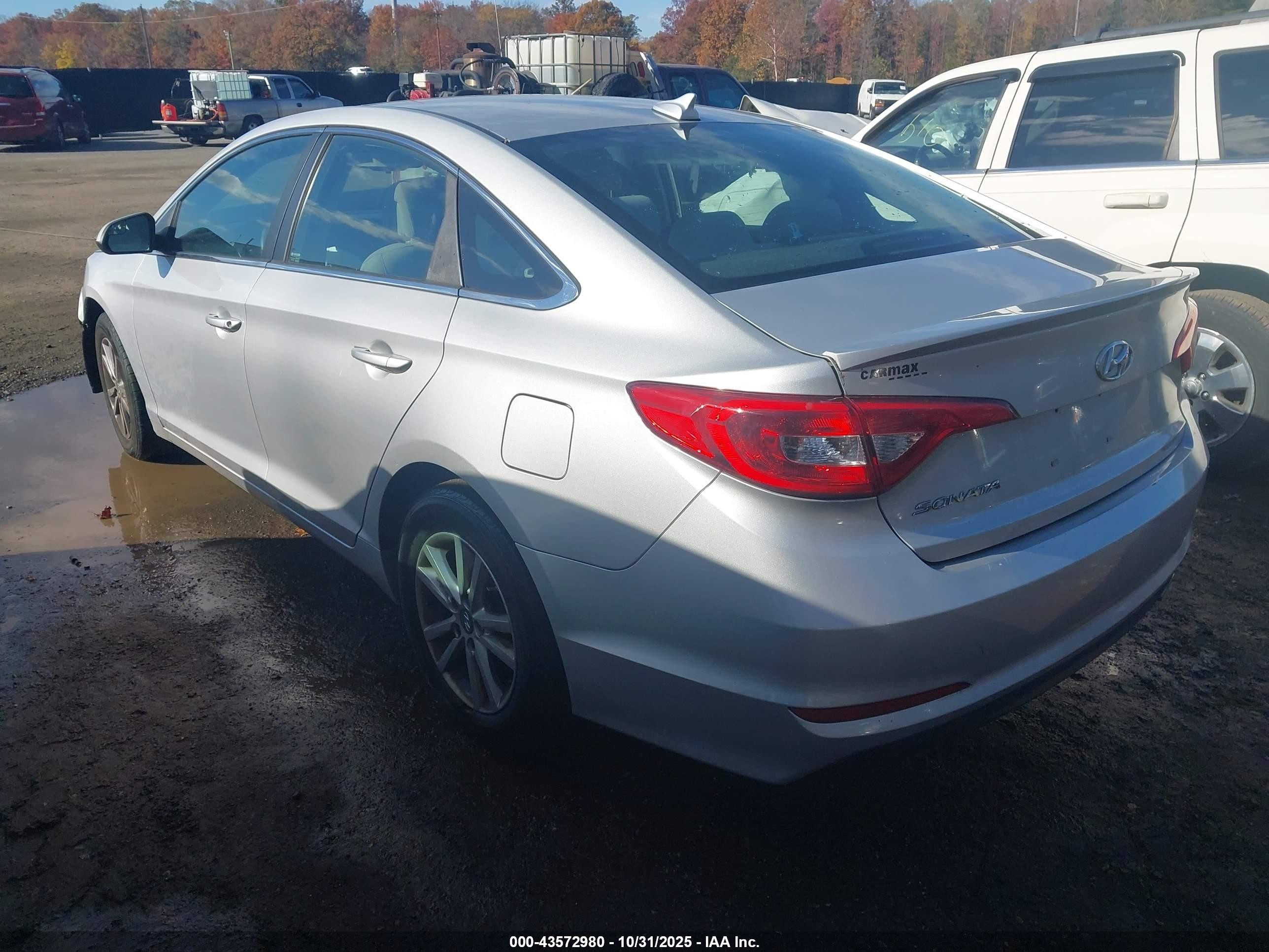 2016 Hyundai Sonata Se Silver vin: 5NPE24AF6GH312234