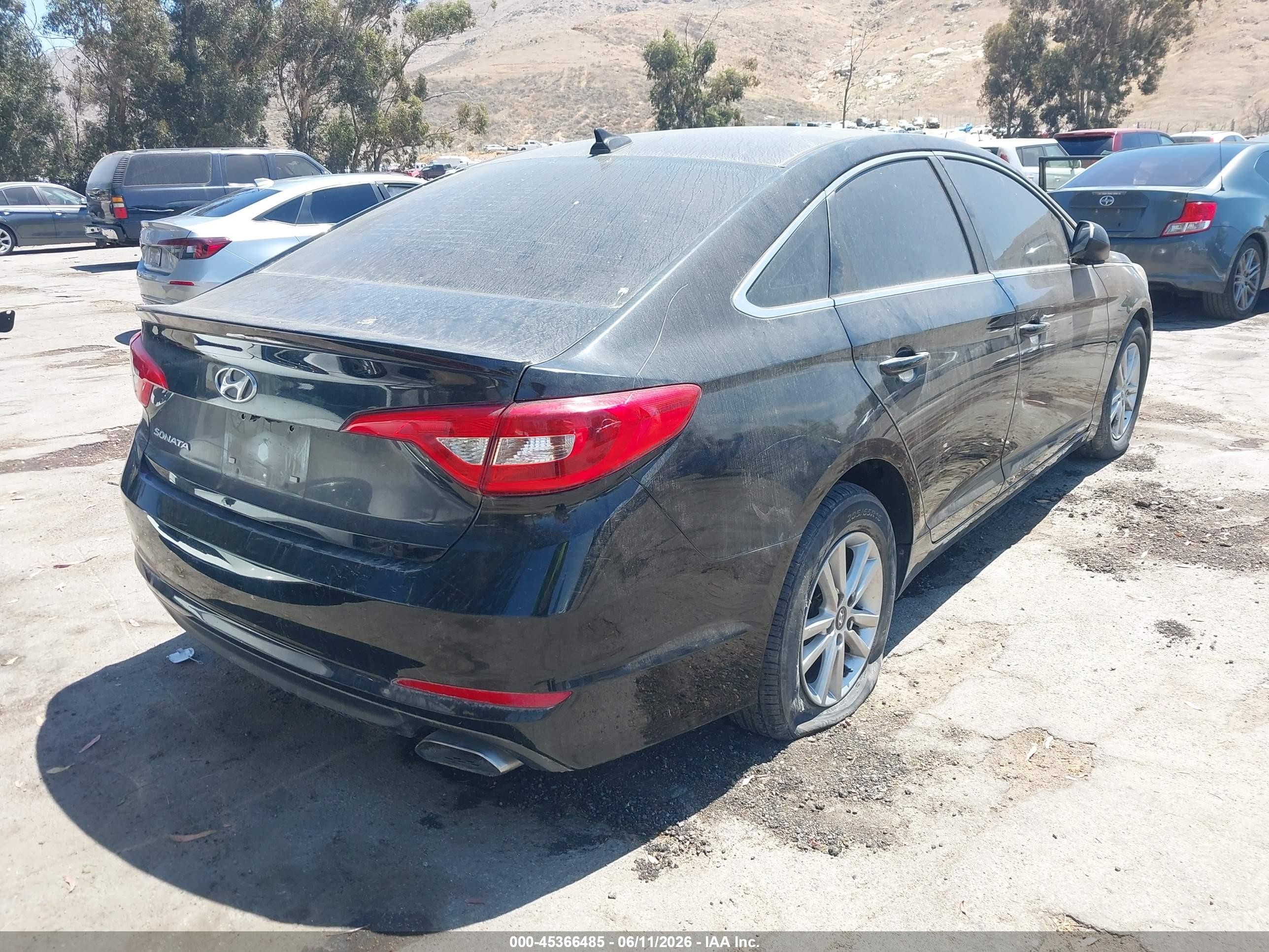 2017 Hyundai Sonata Se Black vin: 5NPE24AF6HH537304