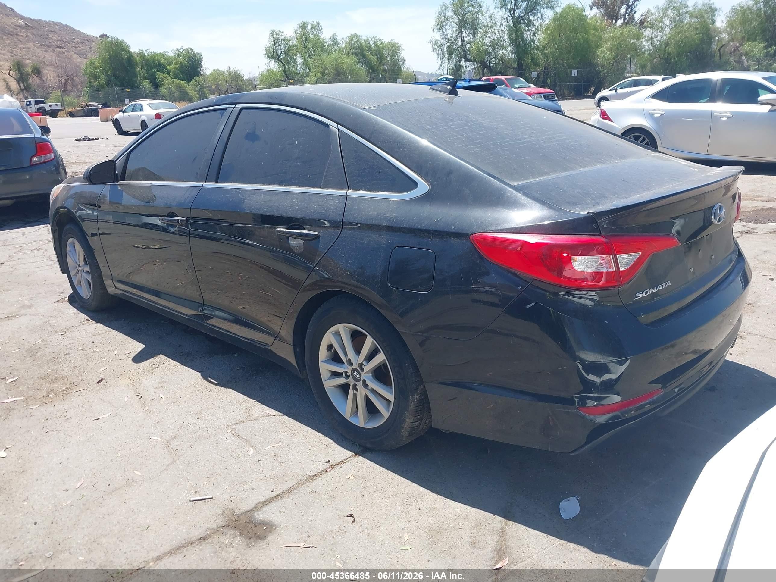 2017 Hyundai Sonata Se Black vin: 5NPE24AF6HH537304