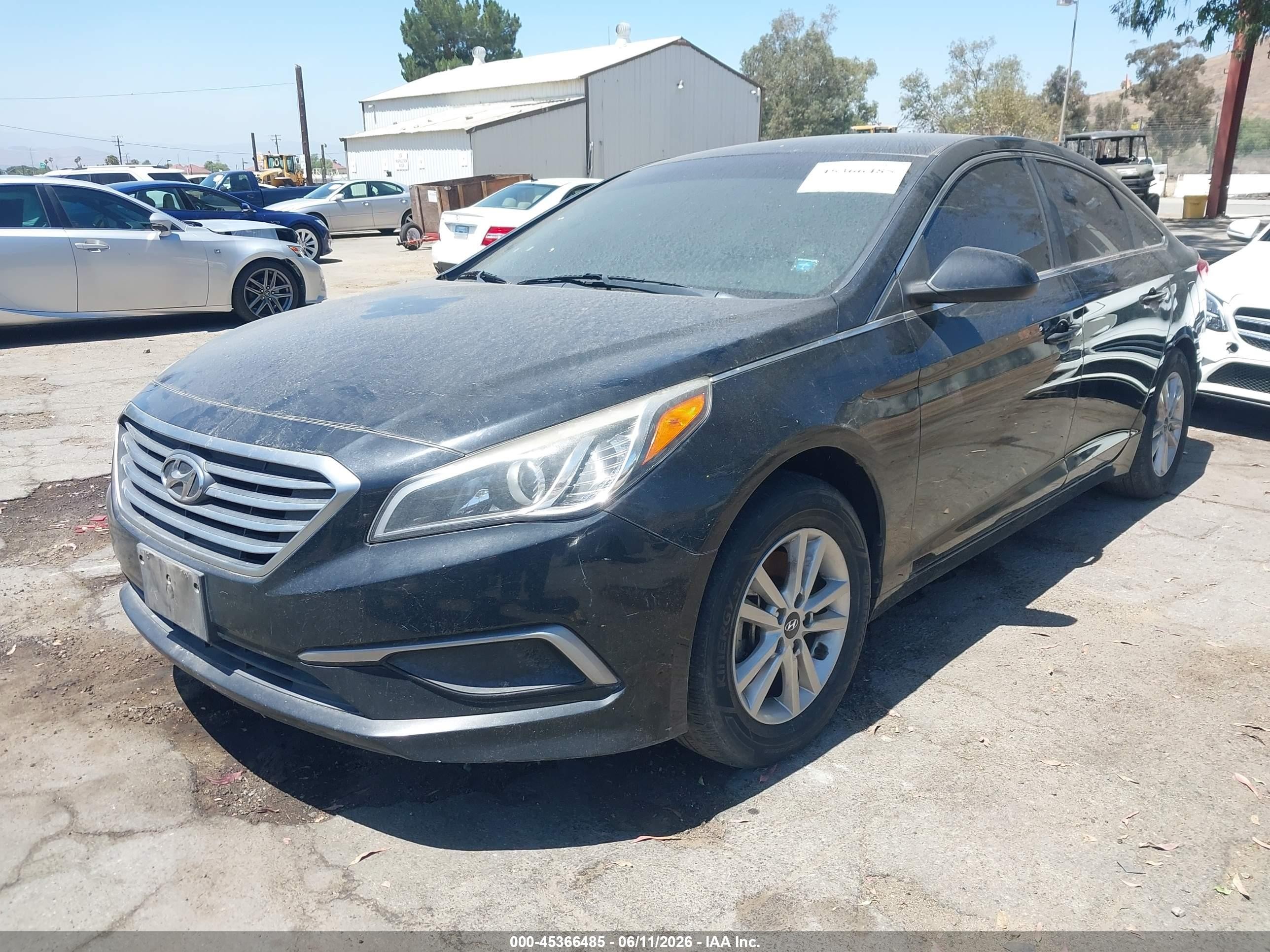 2017 Hyundai Sonata Se Black vin: 5NPE24AF6HH537304