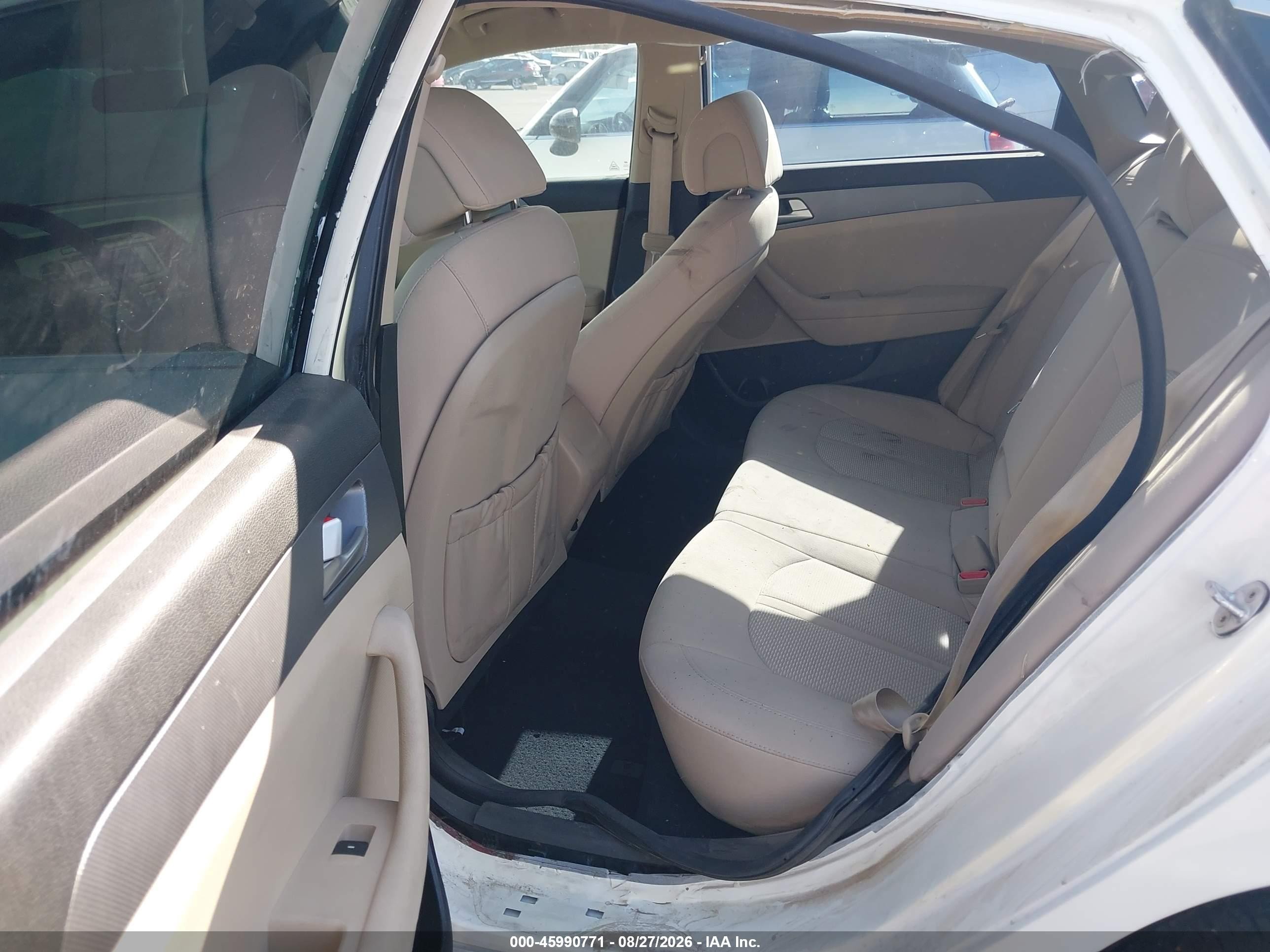 2017 Hyundai Sonata   White vin: 5NPE24AF6HH542728