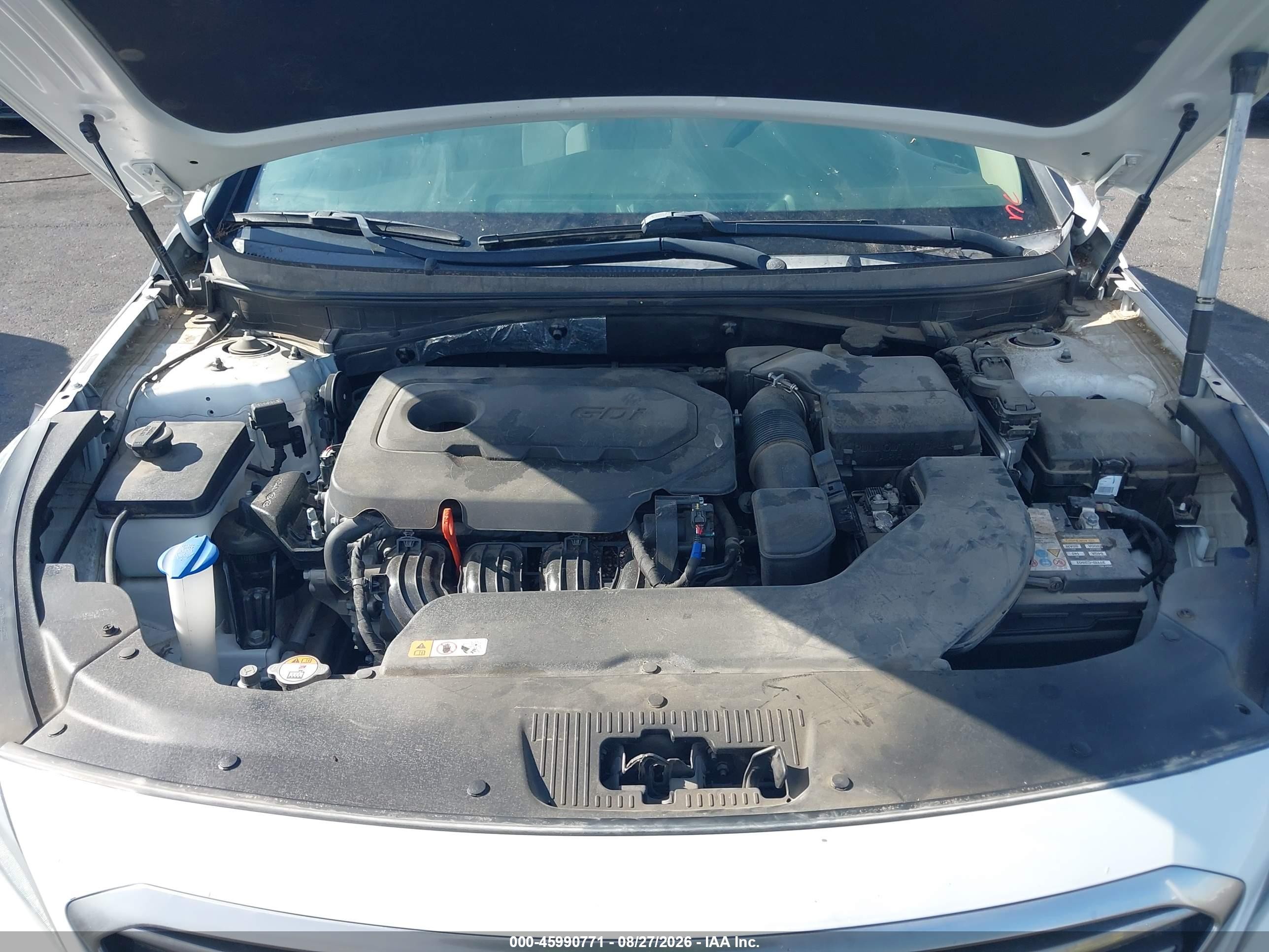 2017 Hyundai Sonata   White vin: 5NPE24AF6HH542728