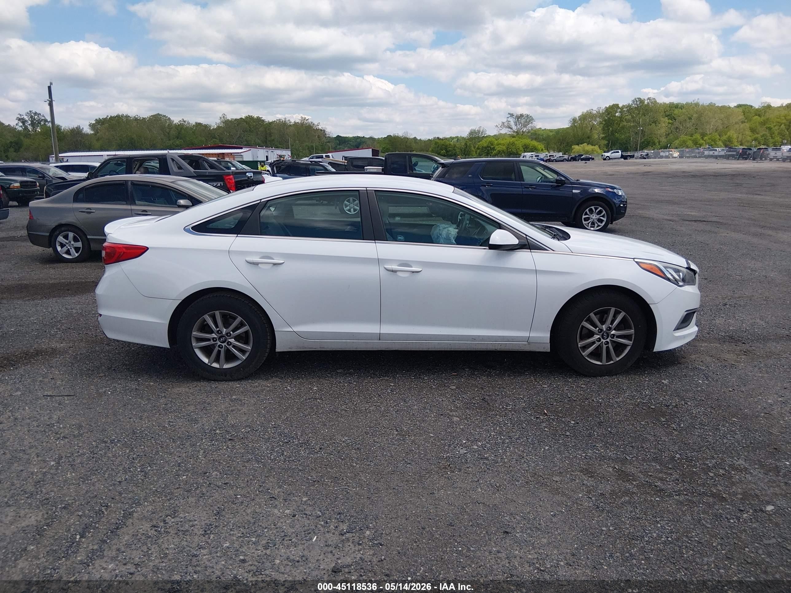 2017 Hyundai Sonata Белый vin: 5NPE24AF6HH544186