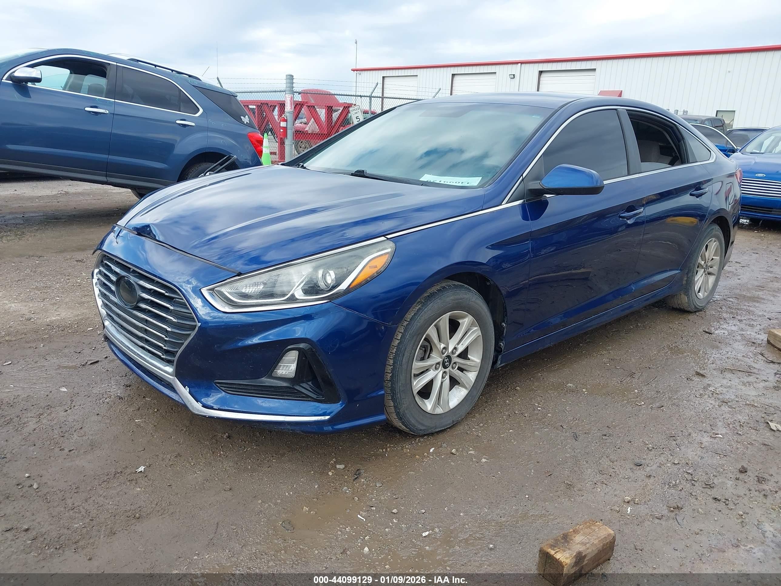 2018 Hyundai Sonata Se Синий vin: 5NPE24AF6JH654791