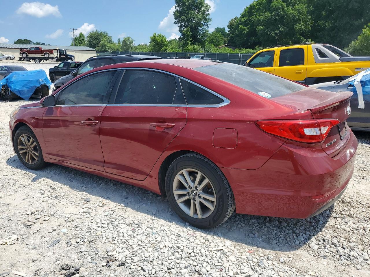 2015 Hyundai Sonata Se Maroon vin: 5NPE24AF7FH001989