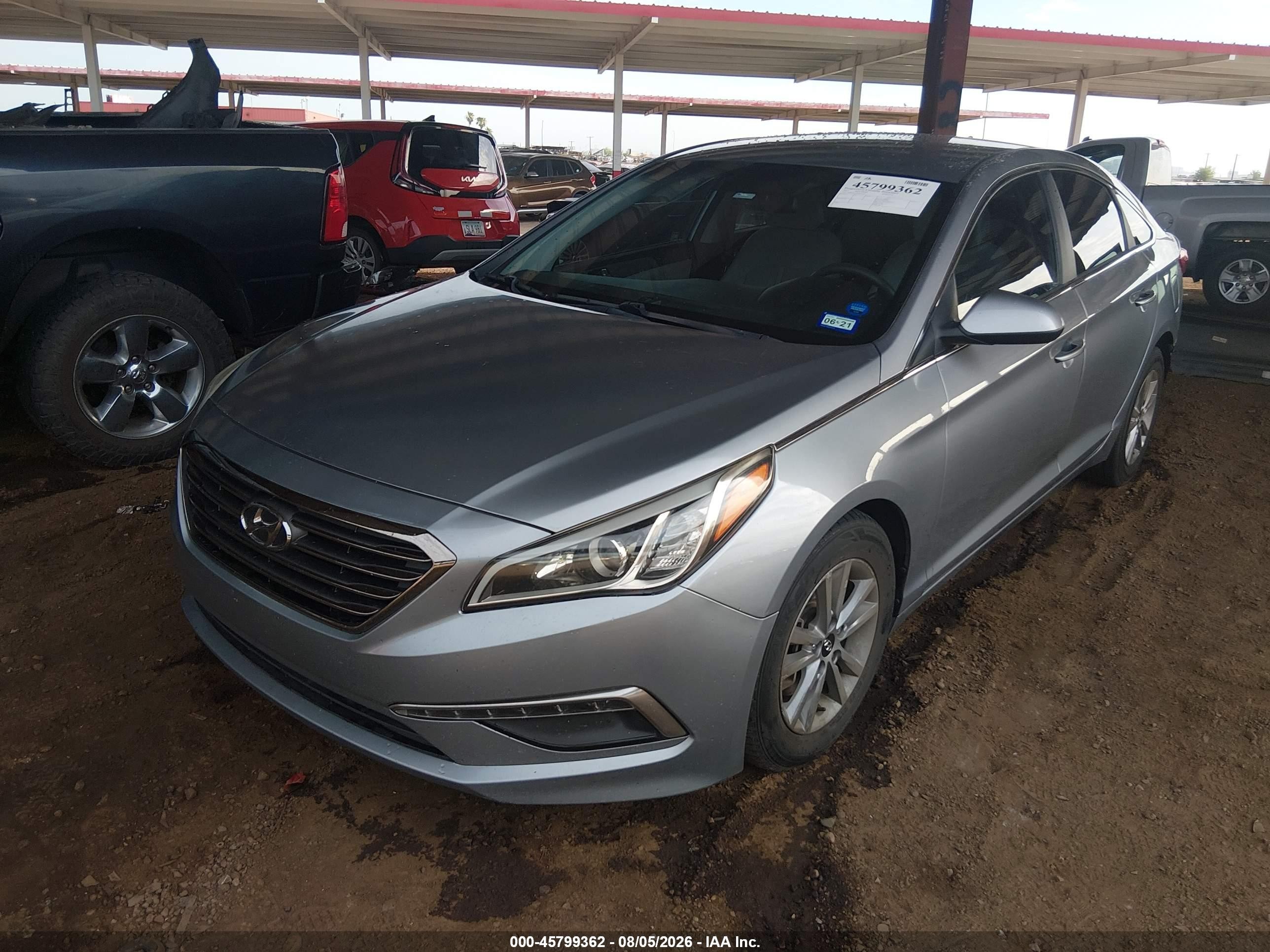 2015 Hyundai Sonata Se Gray vin: 5NPE24AF7FH004293
